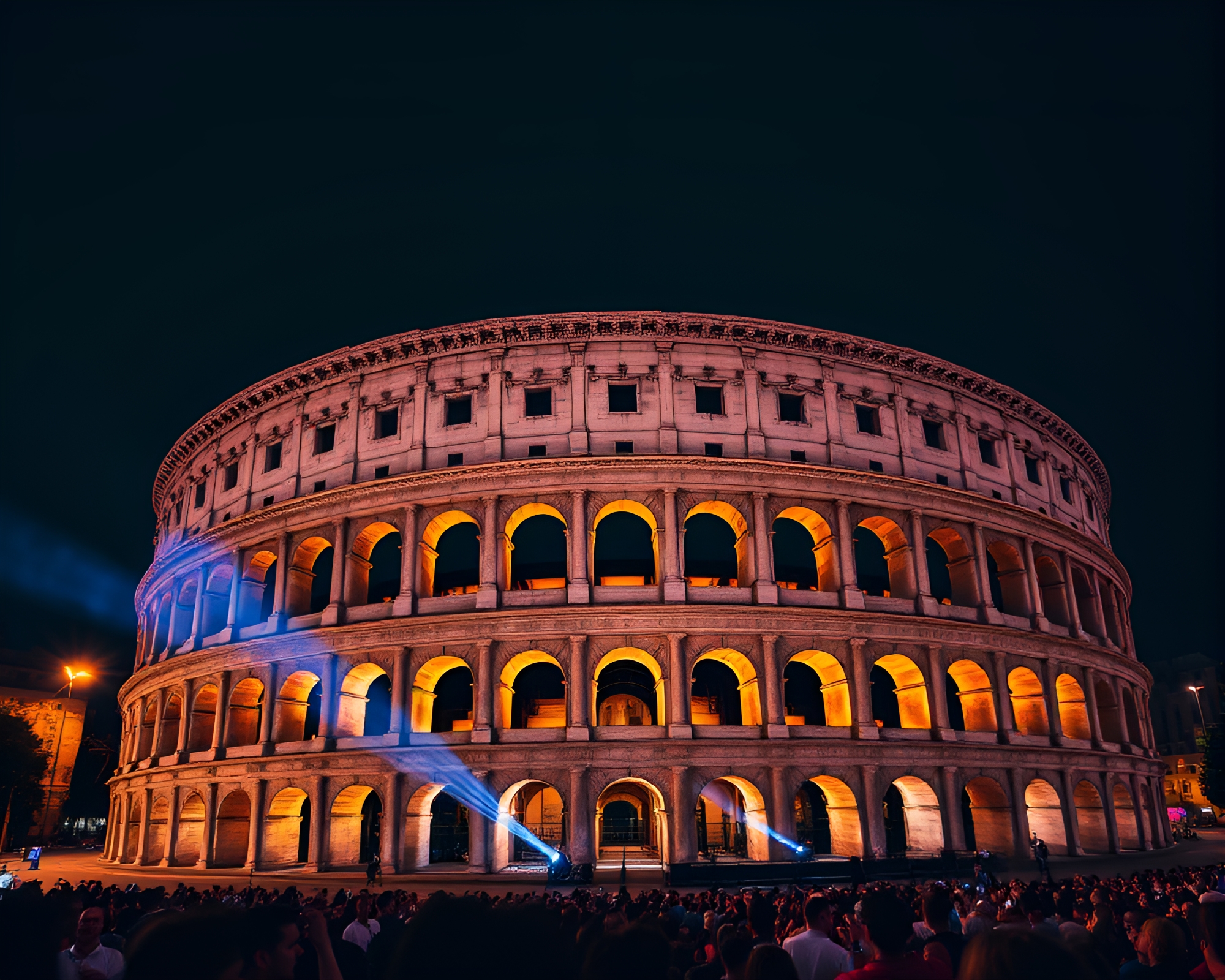 Epic Roman Coliseum Concert with Dramatic Angles – free AI stock image