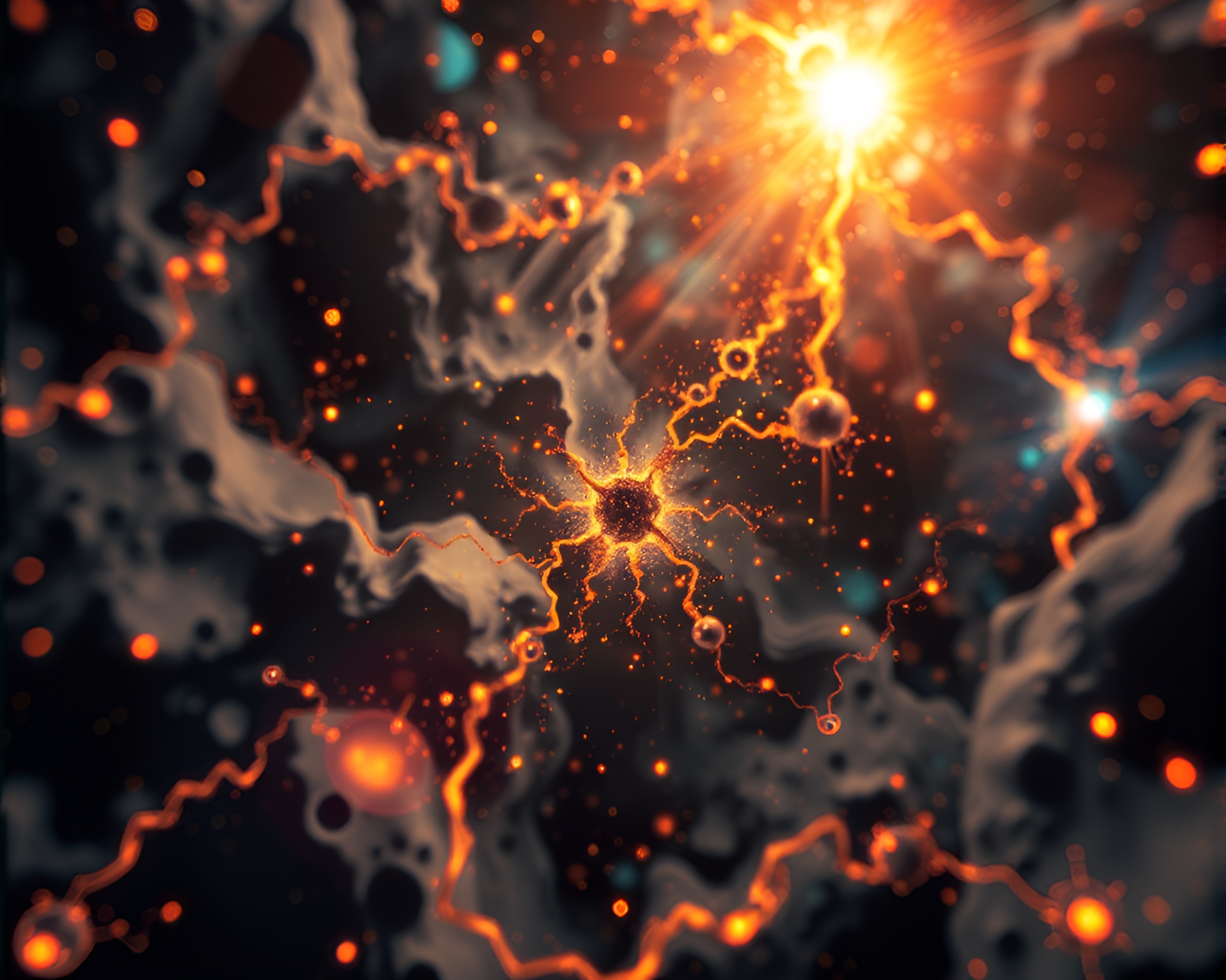 Quantum Fluctuations: A Comic Book Fractal Glow – free AI stock image