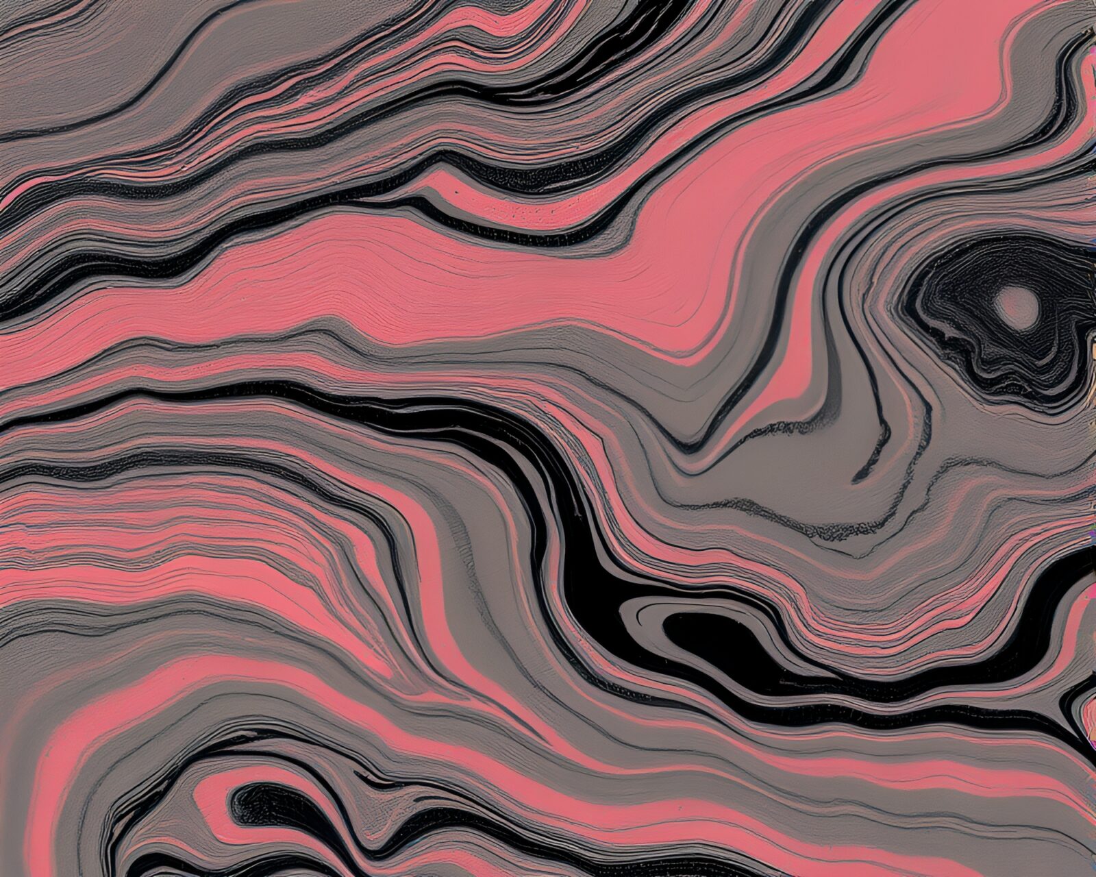 A high-contrast noir image of a flamingo in swirling sand