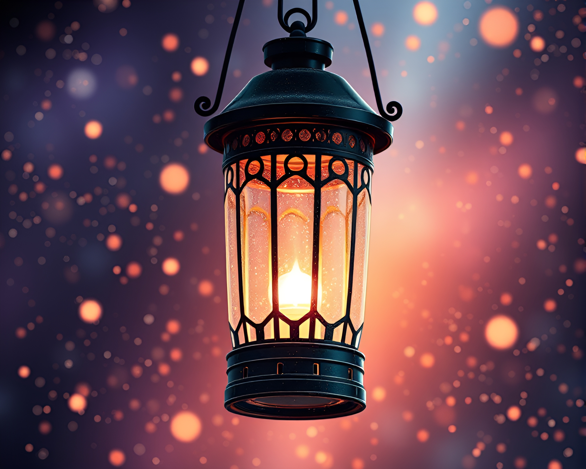 Ethereal Lantern Close-Up Vector Art – free AI stock image