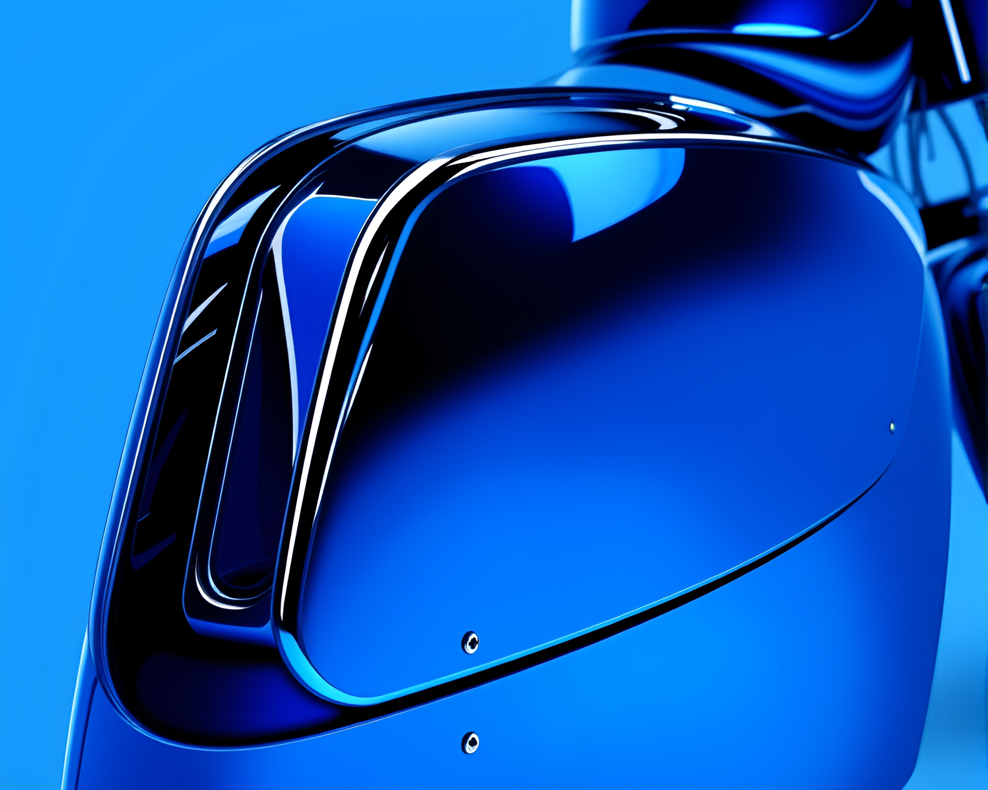 Chrome Armored Knight in Cobalt Blue Spotlight – free AI stock image
