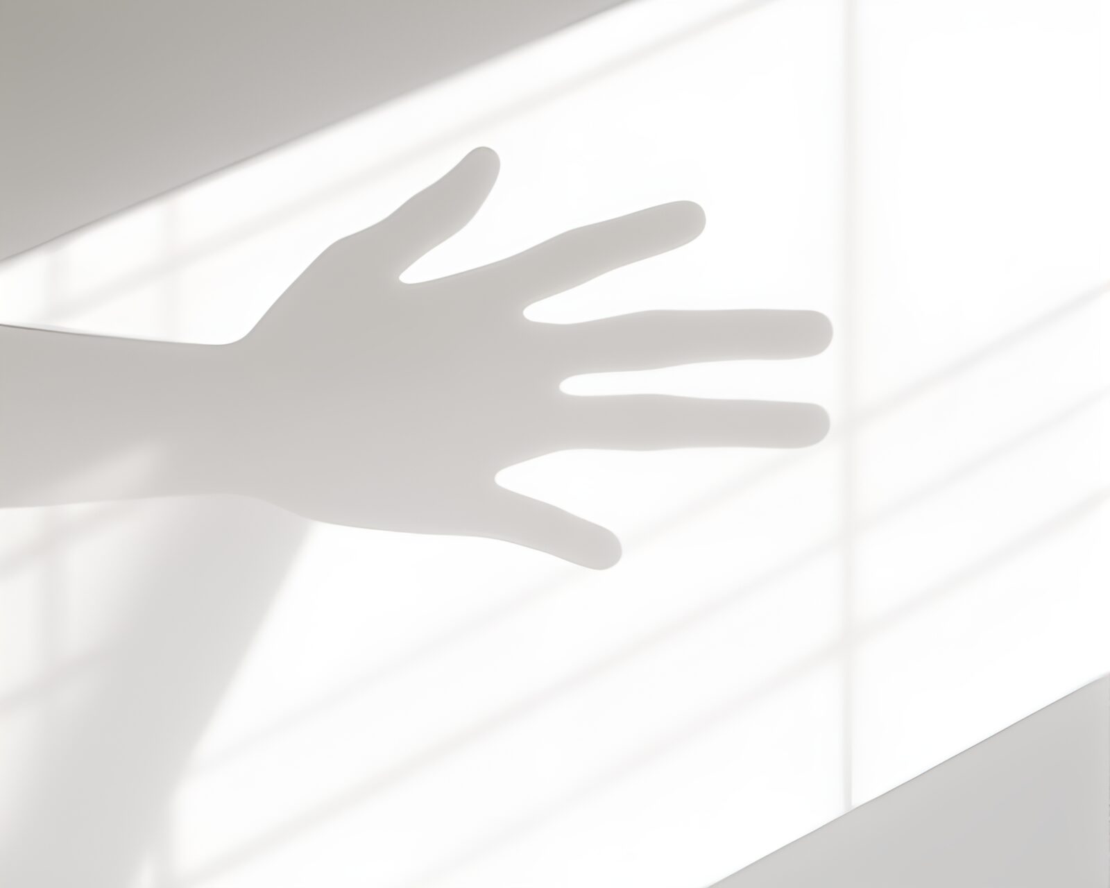 Abstract image of cybernetic hand with intricate stencil shadows