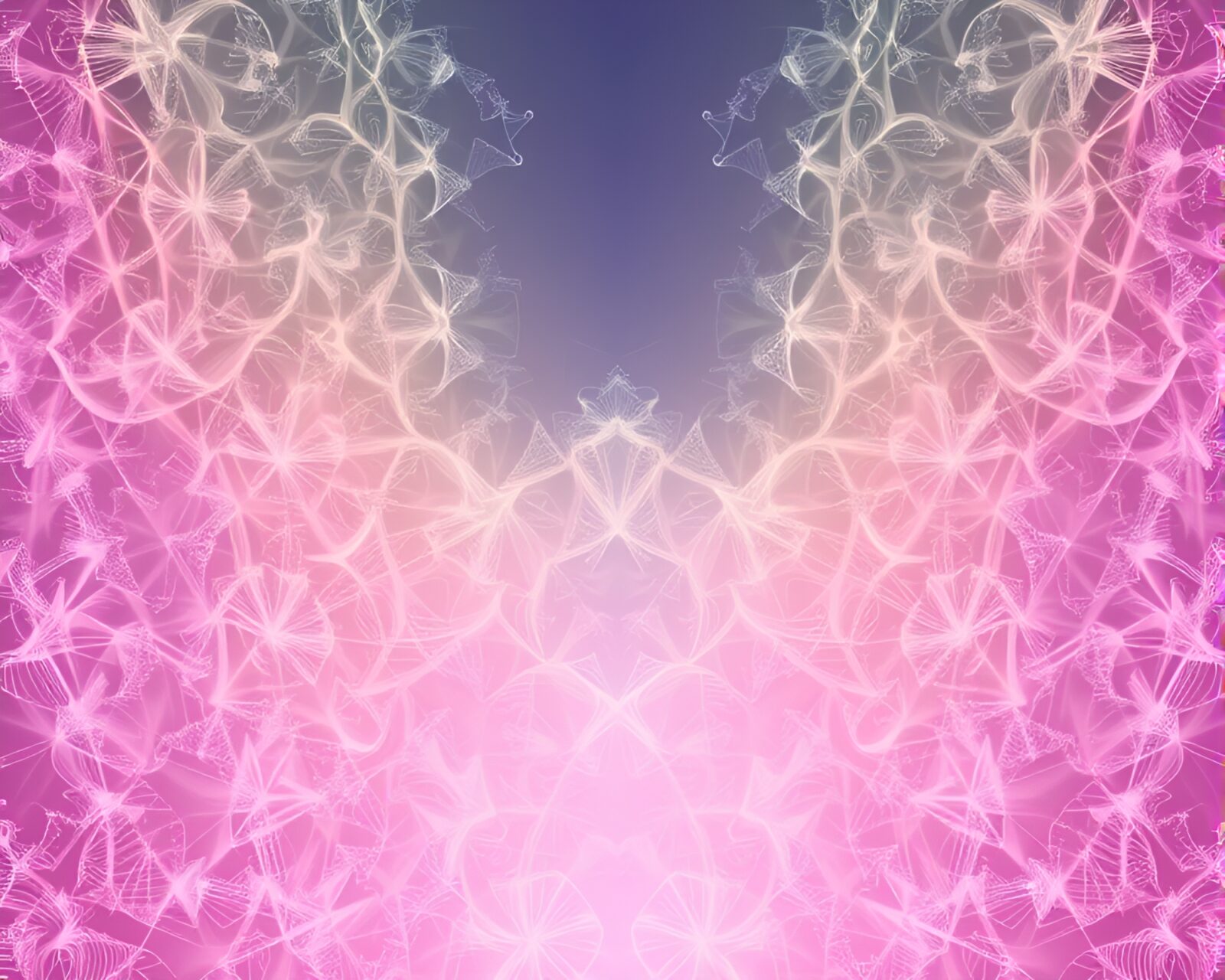 Negative space in soft pastel hues with fractal patterns
