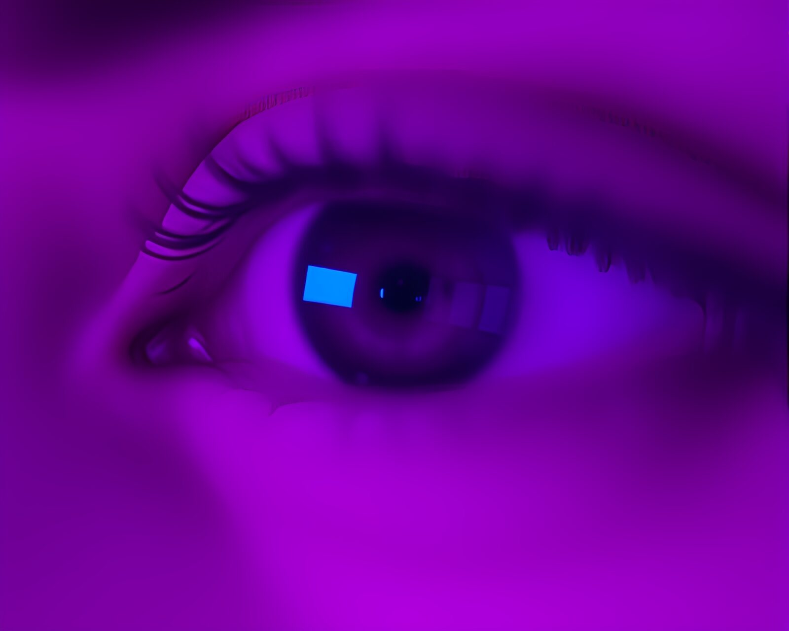 Amethyst-hued optical illusion in vaporwave style composition