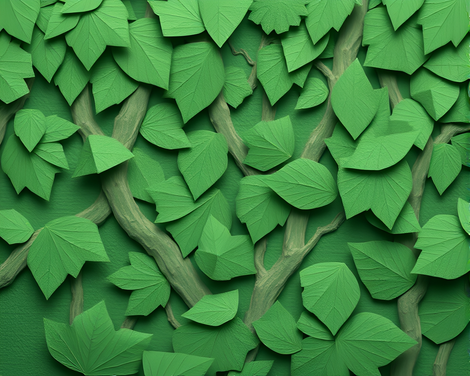 Escher-inspired Tessellations in Lush Rainforest Toon Style – free AI stock image