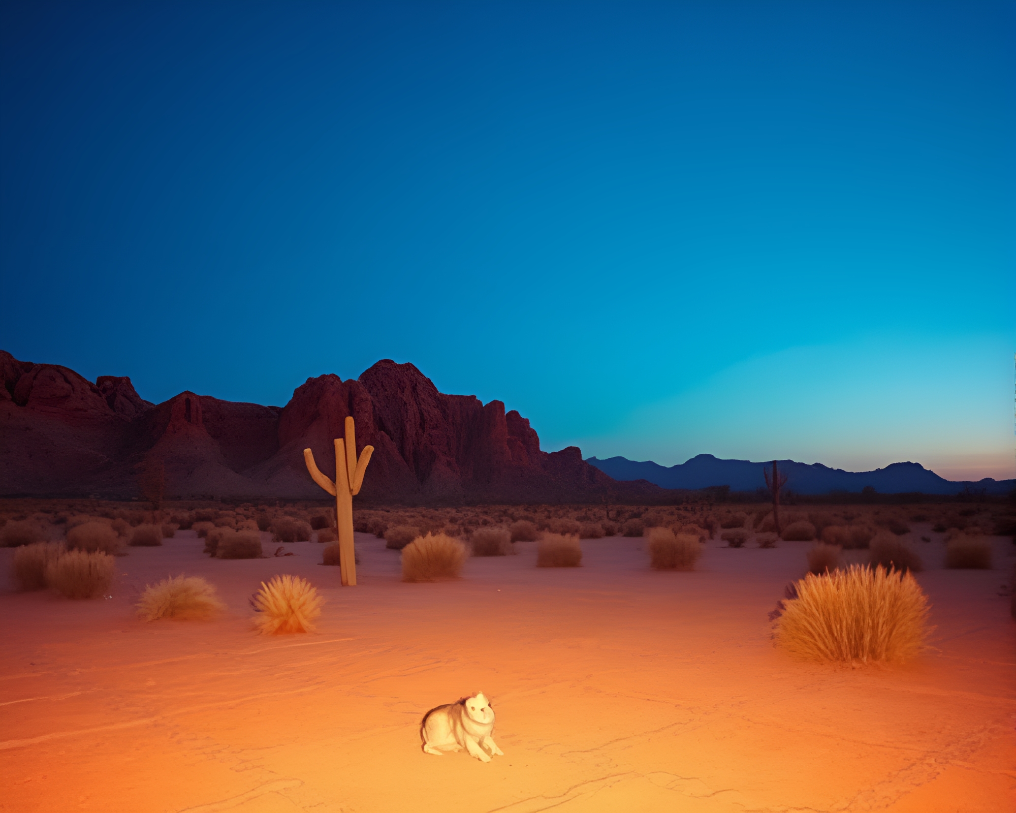 Desert Mirage: Twilight Checkered Dreamscape – free AI stock image
