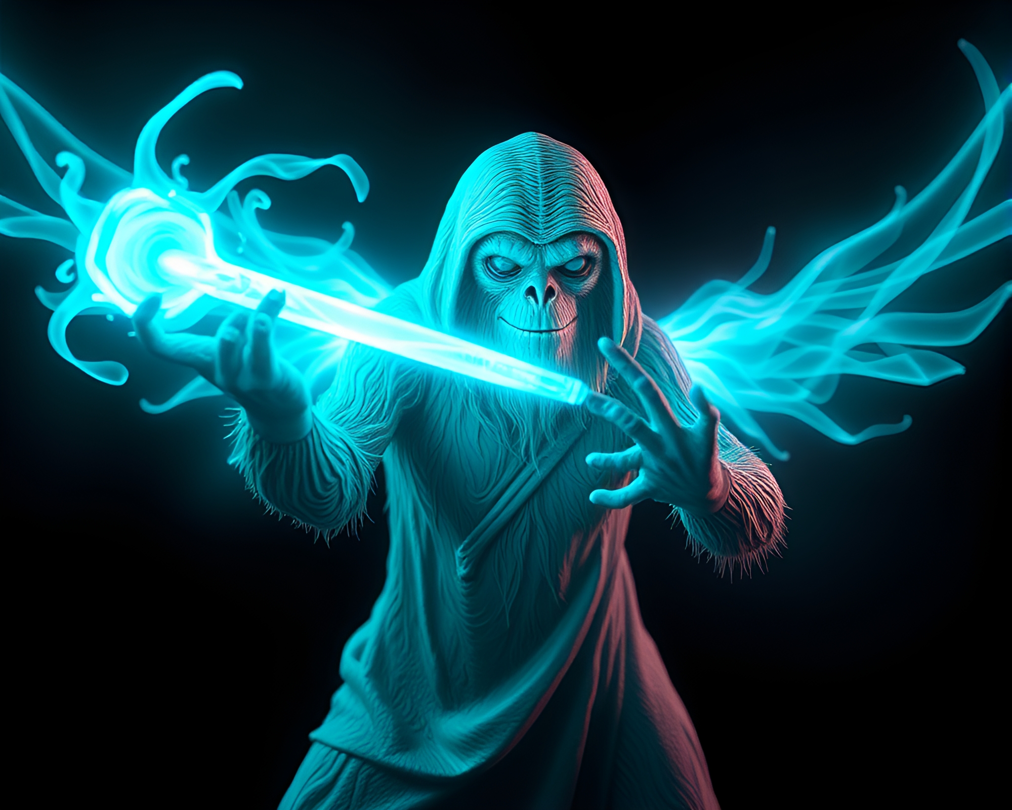 Mystical Sloth Wizard in Enchanting 3D Sorcery Affair – free AI stock image
