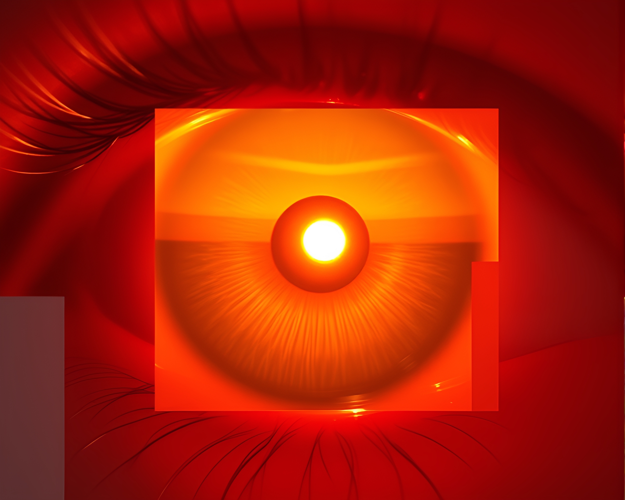 Futuristic Smart Contact Lens in Collage Cutouts – free AI stock image