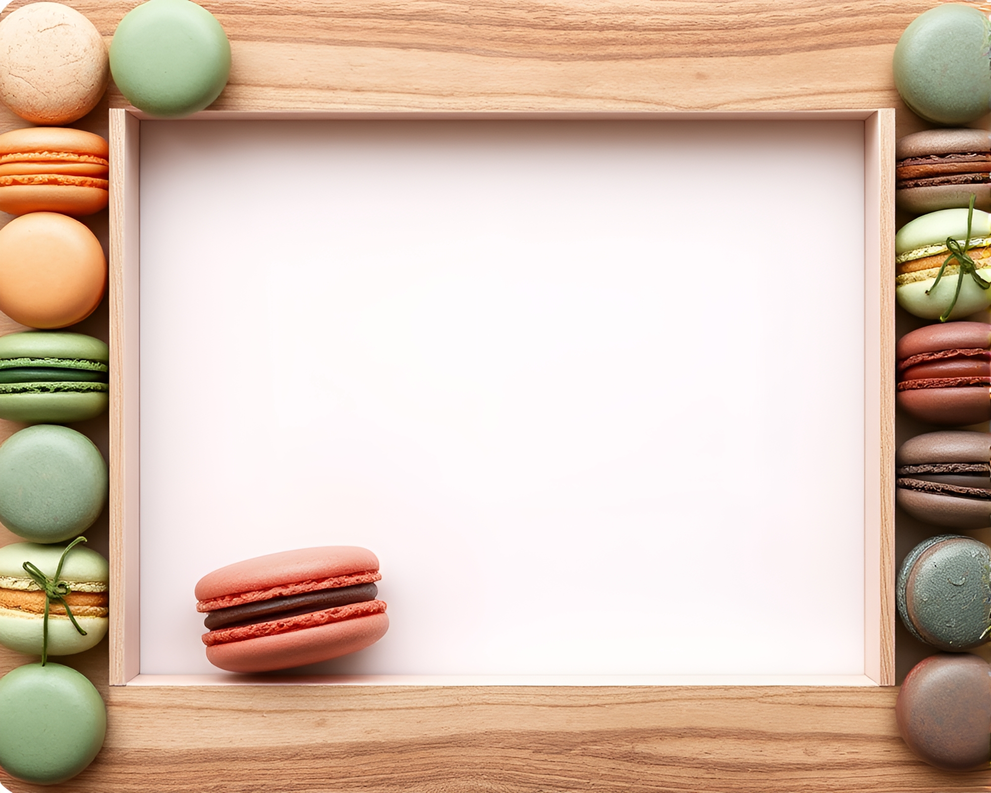 Vibrant Macaron Data Visualization Natural Frame Concept – free AI stock image