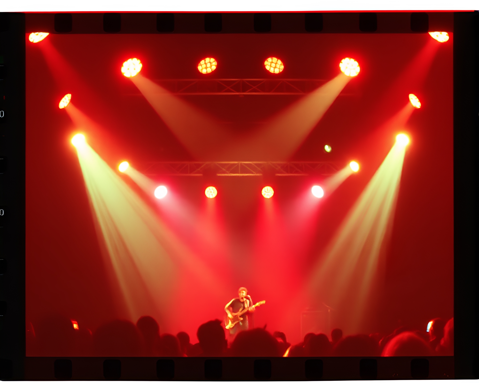 Gothic Horror Film Sprocket Stage Lights – free AI stock image
