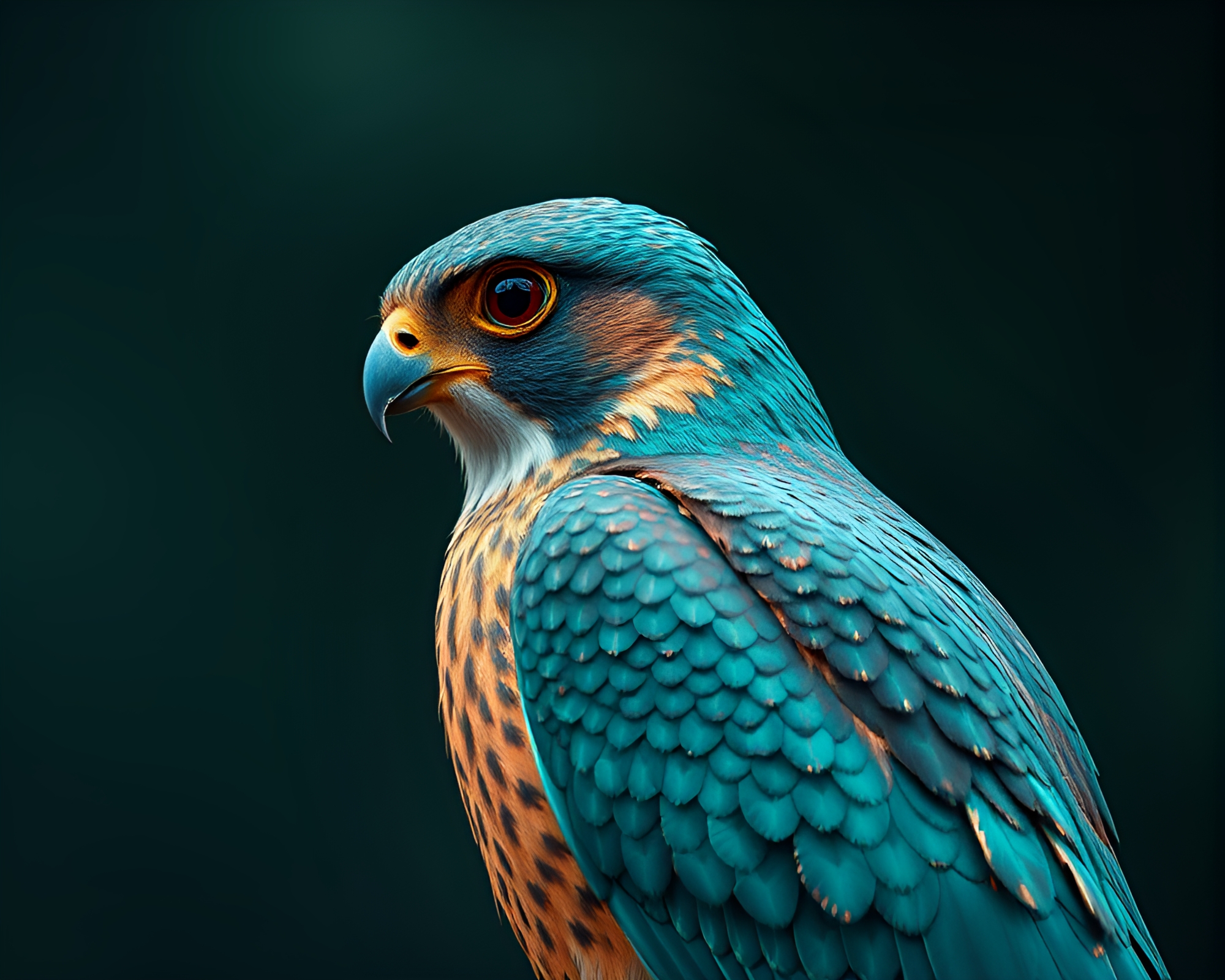 Falcon’s Planetary Pastel Flight in 16-bit Style – free AI stock image