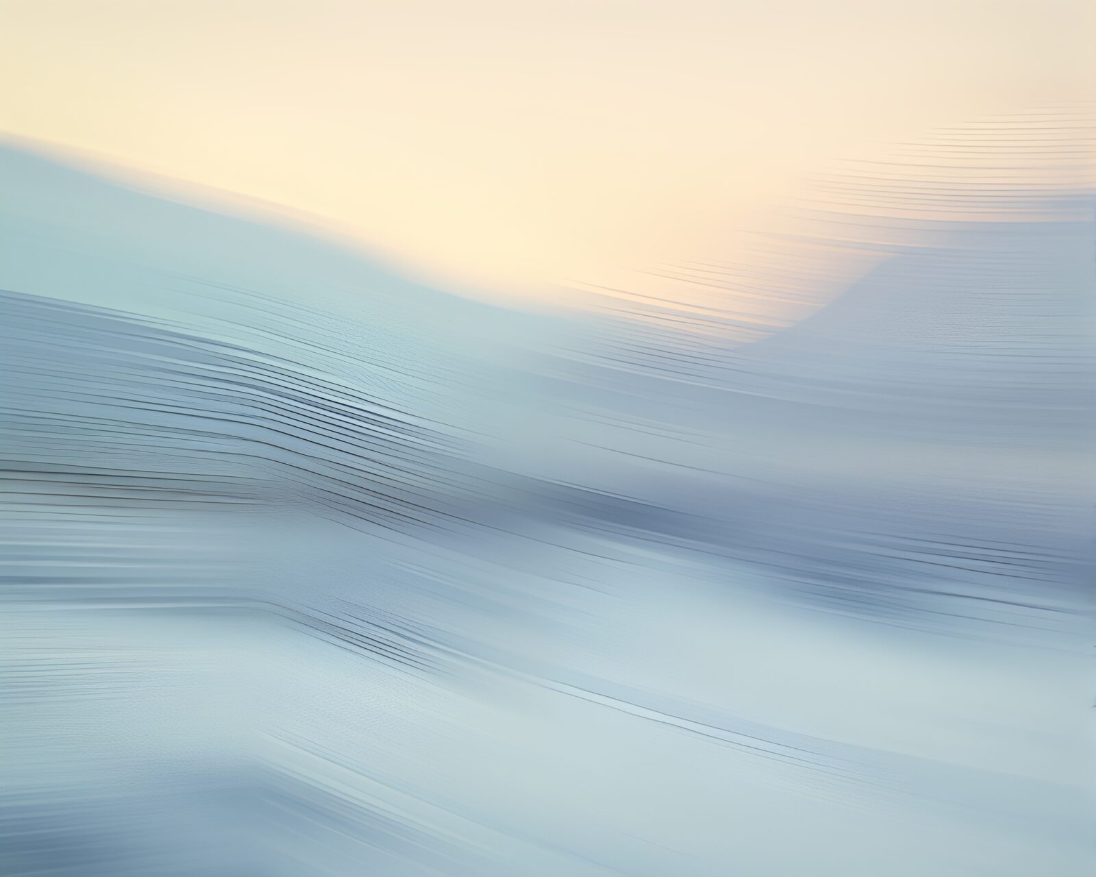Northern tundra landscape with ethereal motion blur streaks