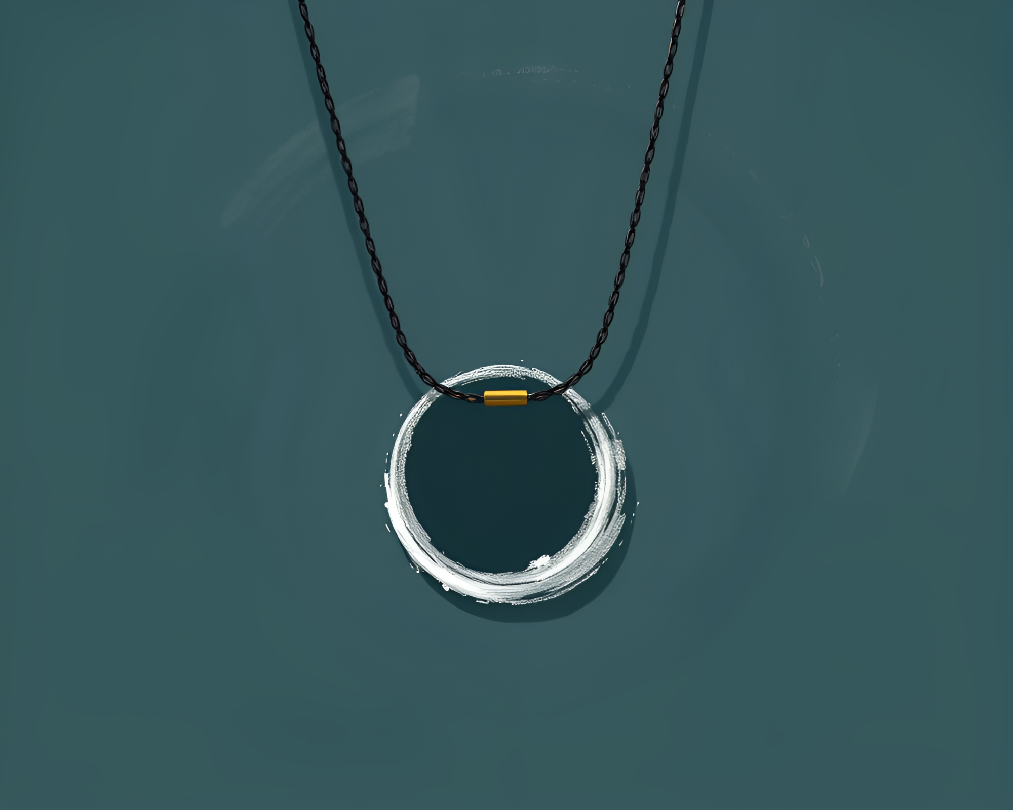 Chalkboard Necklace Eclipse Shadow Cartoon Illustration – free AI stock image