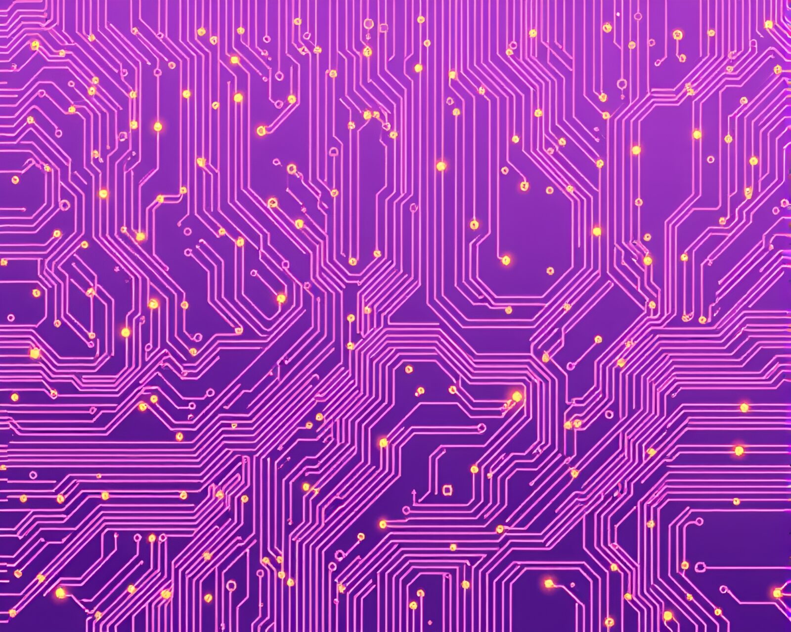 AI-generated hatched lines form intricate circuit board at dusk