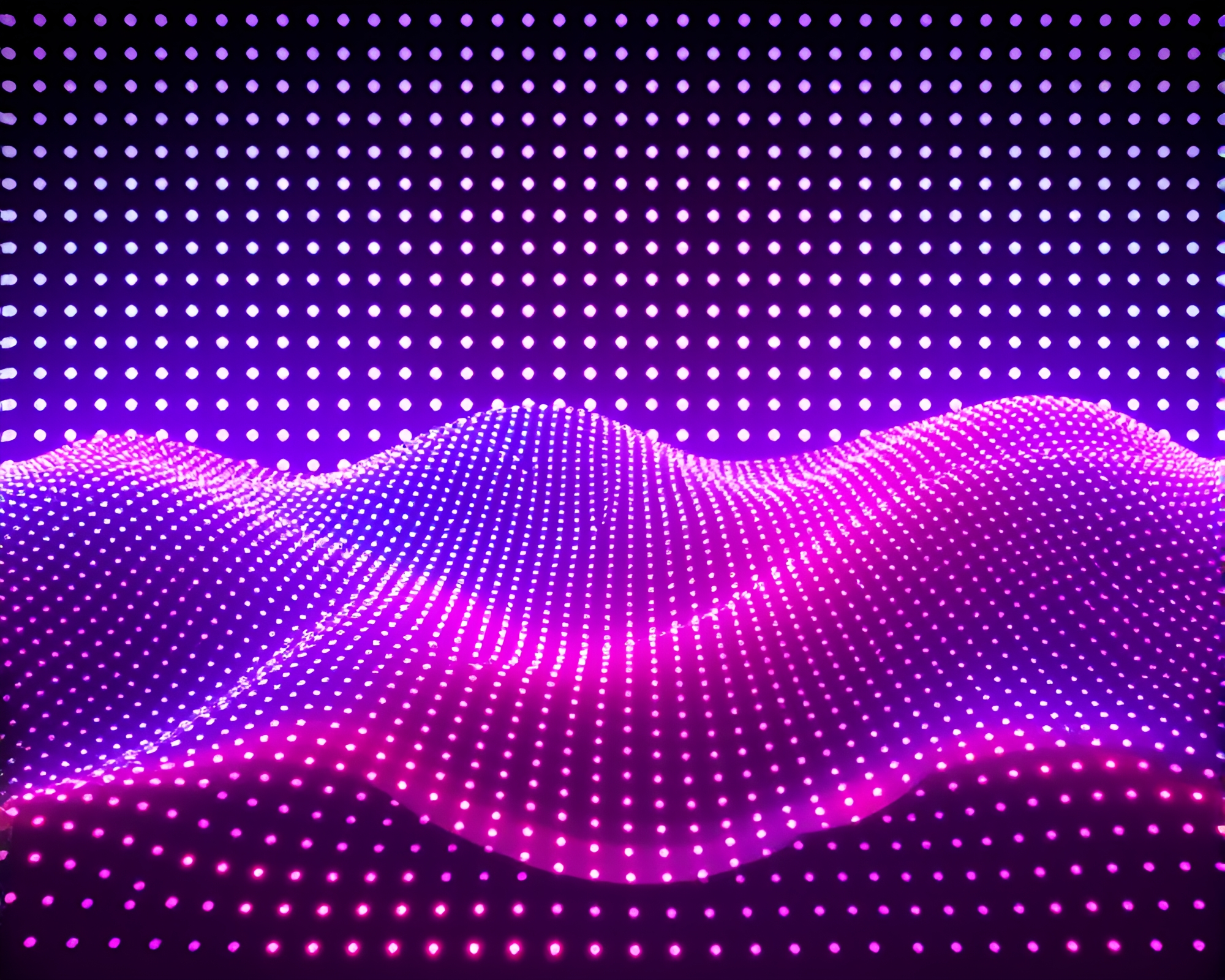Retro Wave LED Pixel Contour Grid Art – free AI stock image