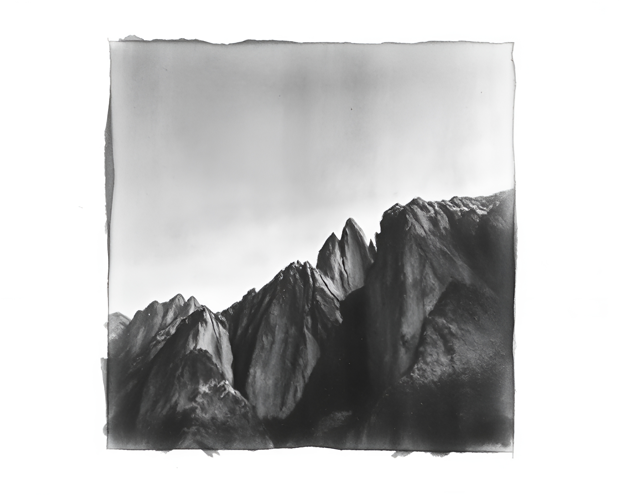 Glacier Double Exposure: Charcoal Sketch Fantasy – free AI stock image