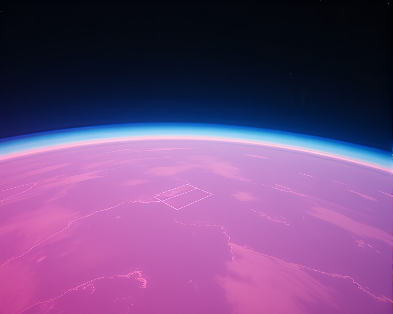 A serene image of a satellite in a dreamy sky.