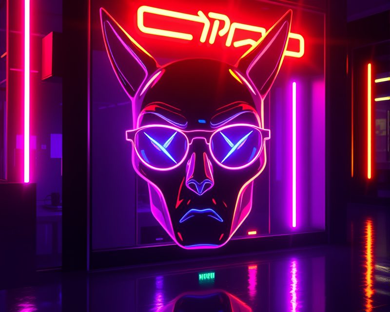 Neon Starburst Satyr in 16-Bit Style – free AI stock image