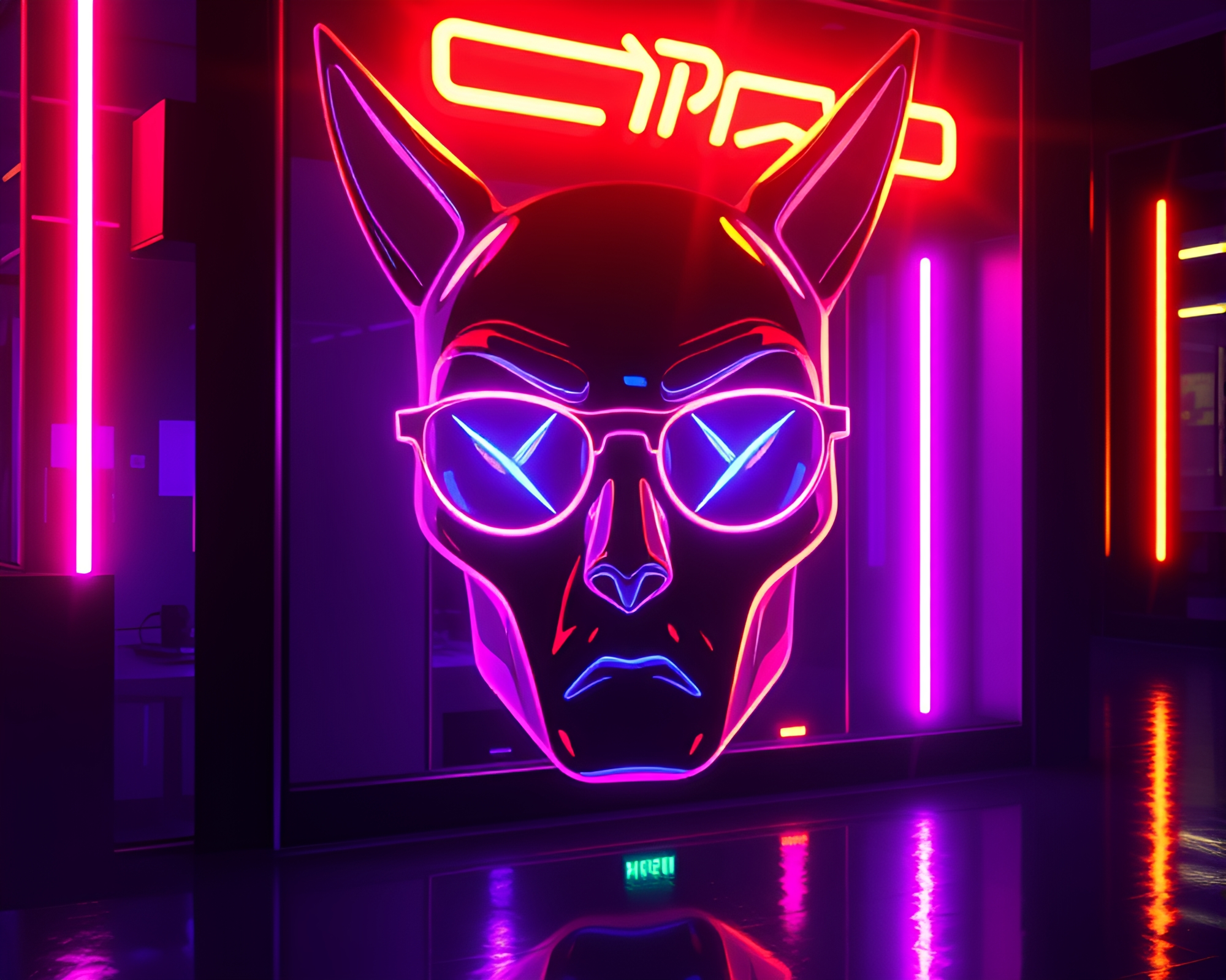 Neon Starburst Satyr in 16-Bit Style – free AI stock image