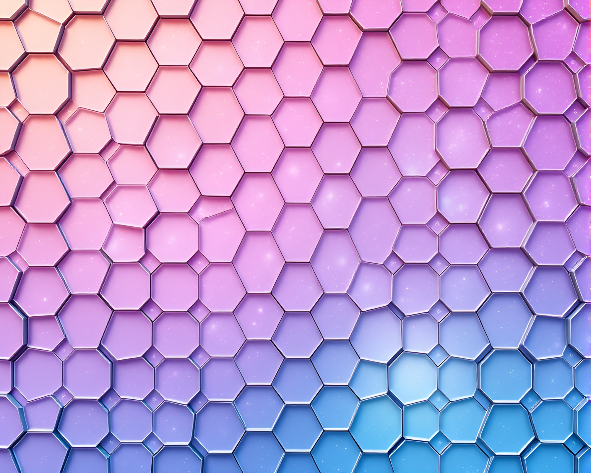 Celestial Hexagonal Nebula in Pastel 3D Scan – free AI stock image