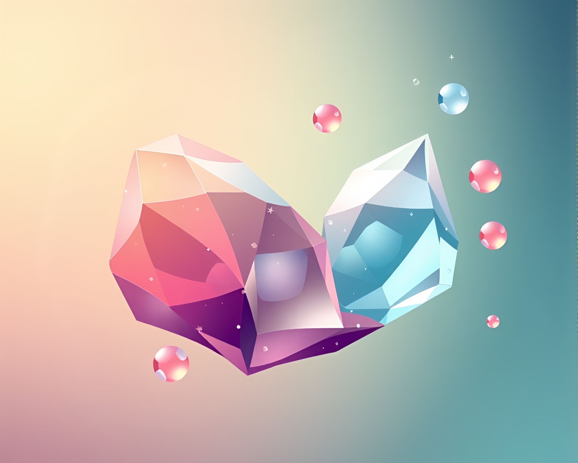 Cartoon Crystal Beadwork in Earth Tone Gradient – free AI stock image