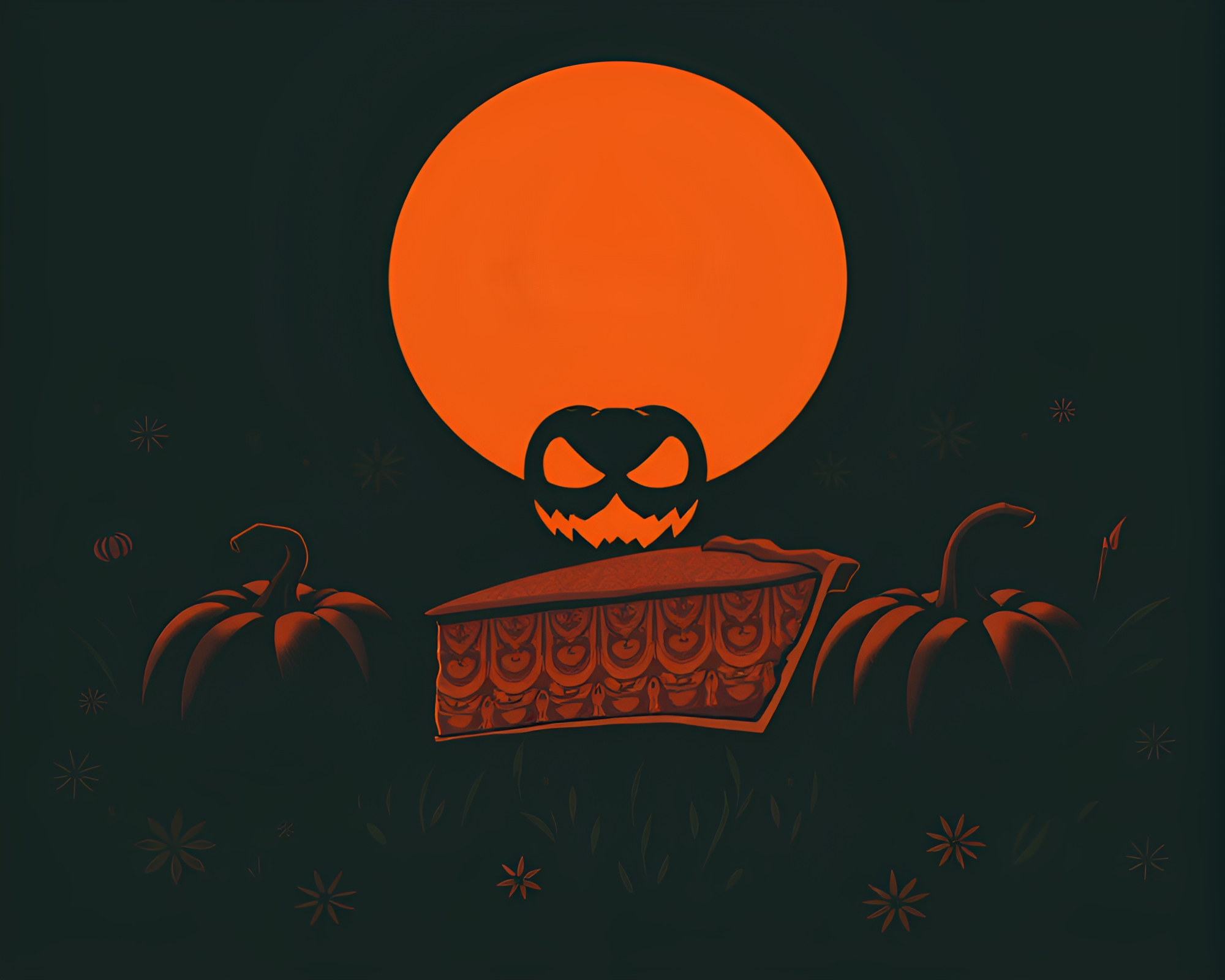 Necromantic Pumpkin Pie Sorcery Scene – free AI stock image
