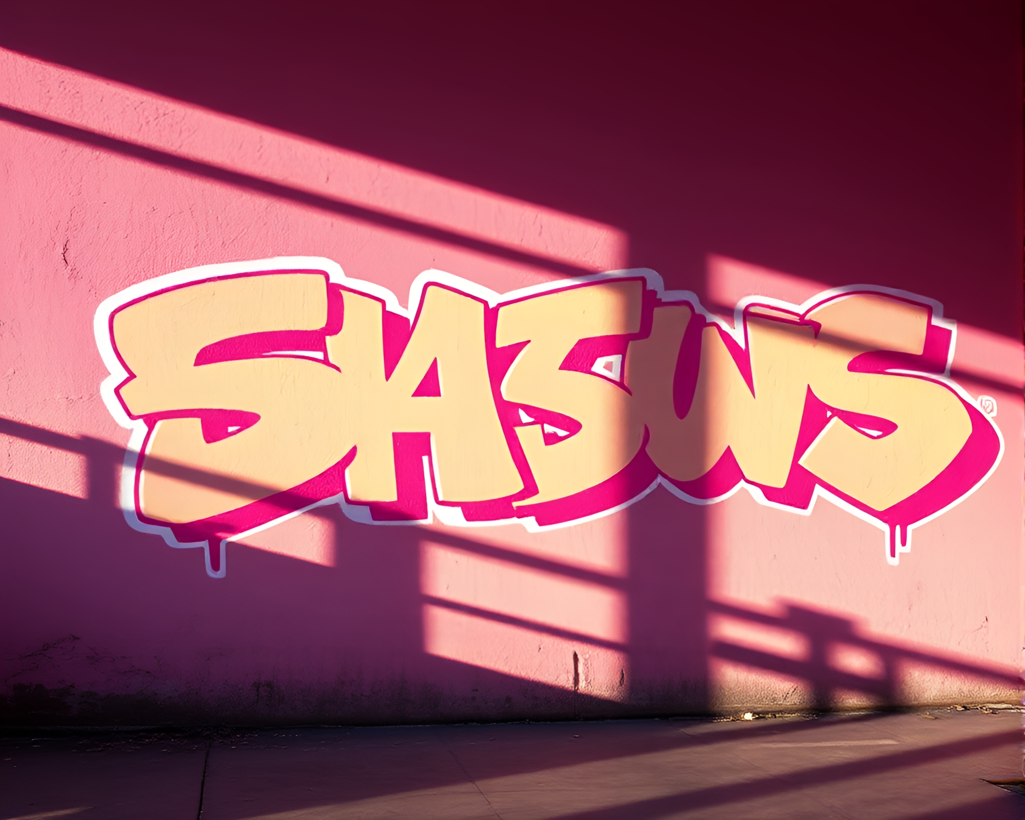 Neon-Infused Calligraphy in Pastel Shadow – free AI stock image
