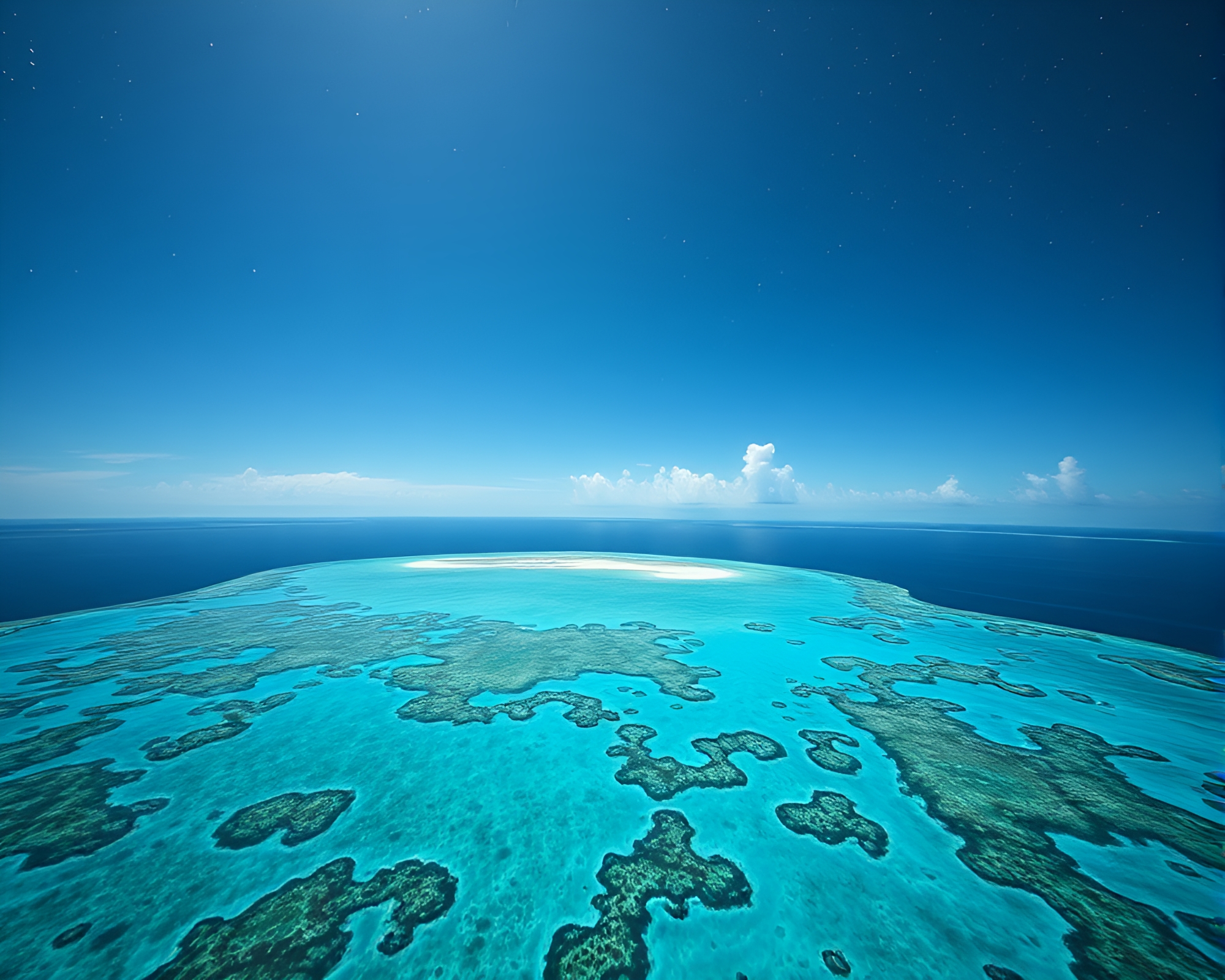 Coral Atoll Serenity under Starlit Sky – free AI stock image