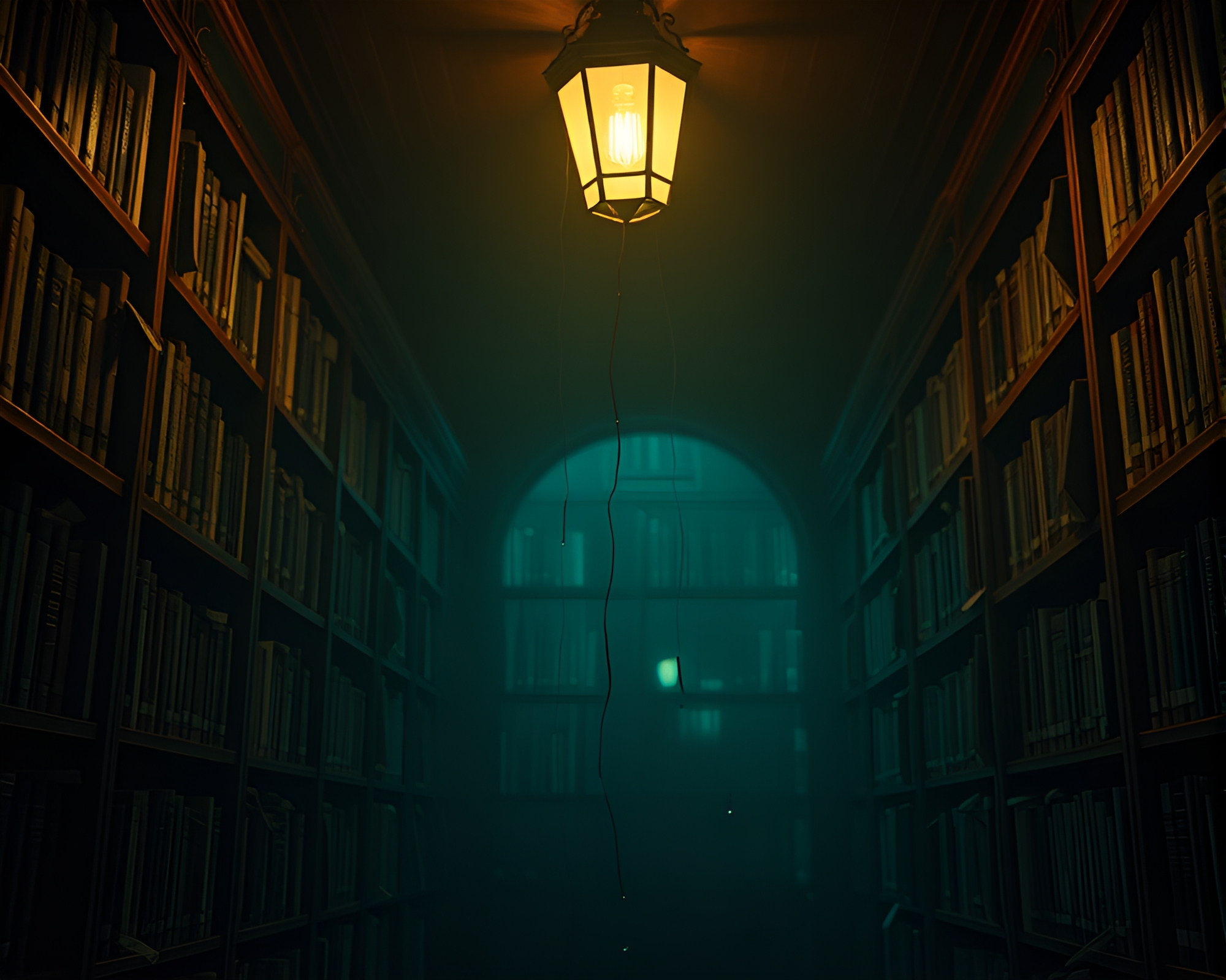 Surreal Tear-Paper Dream Library – free AI stock image