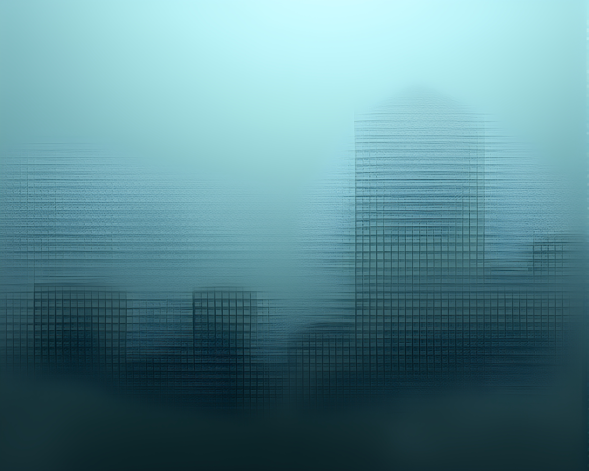 Halftone Grid Oasis: Ethereal Fog HDR Photography – free AI stock image