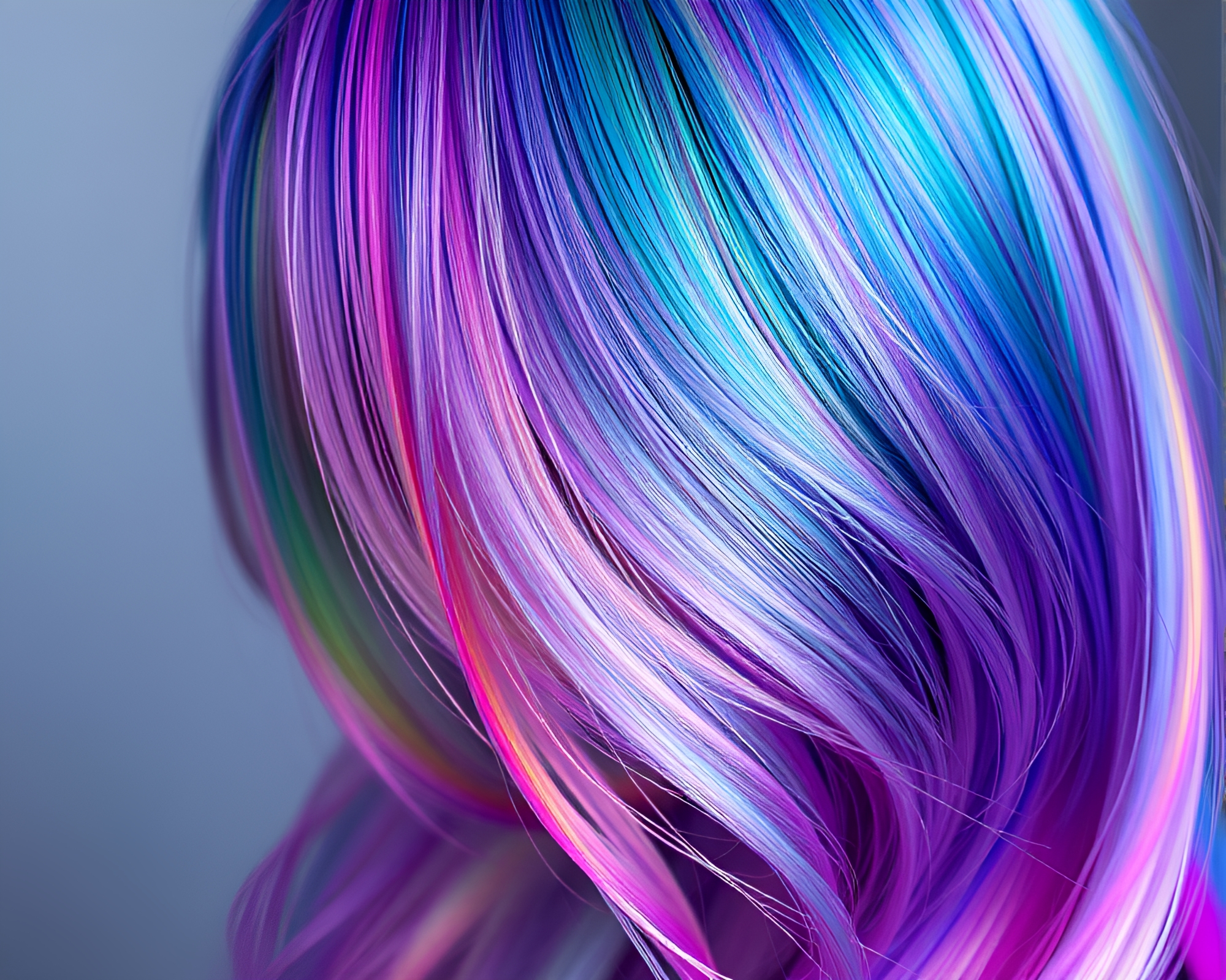 Banshee Queen’s Rainbow Hair Dance – free AI stock image