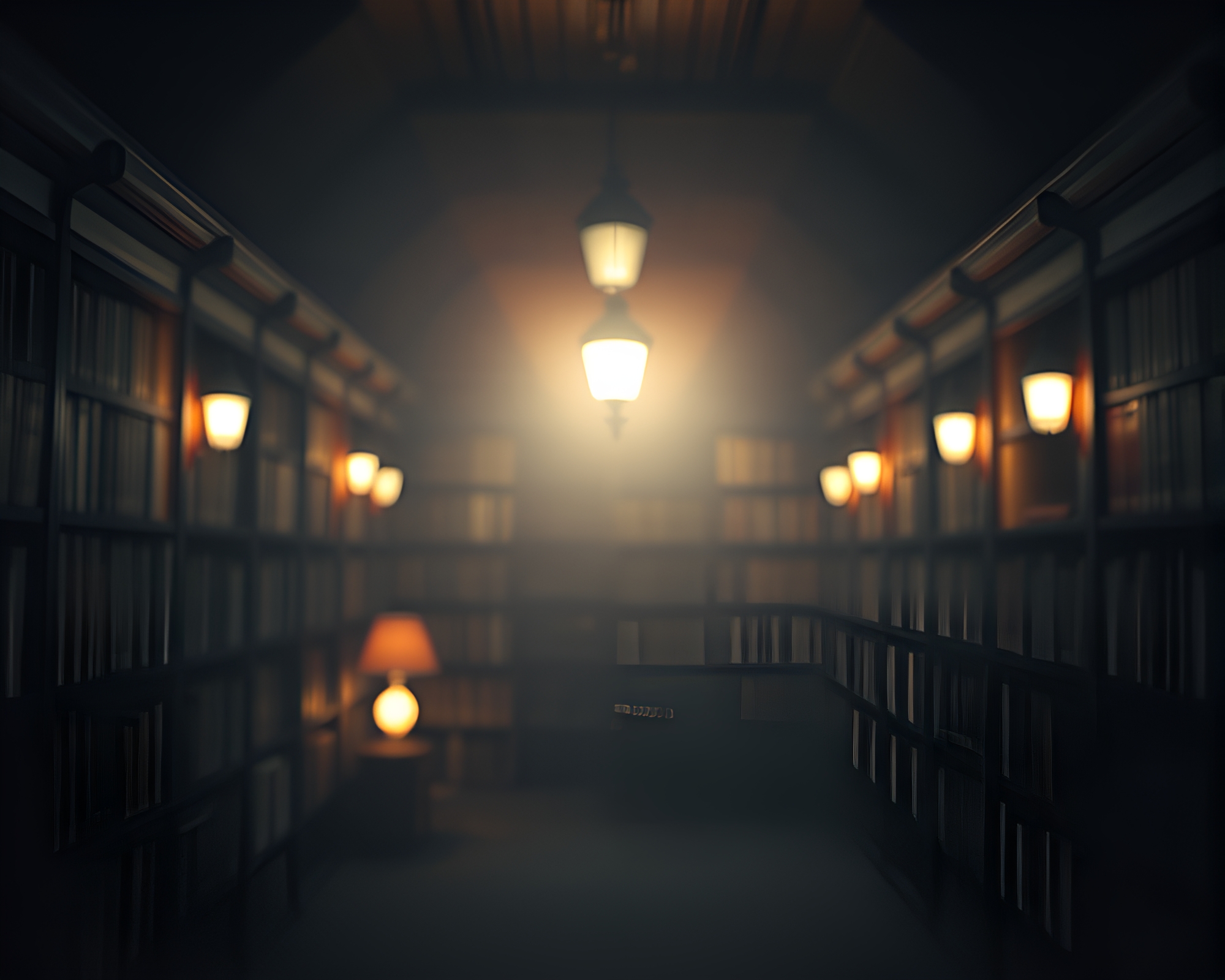 Eldritch Lovecraftian Library Scene – free AI stock image