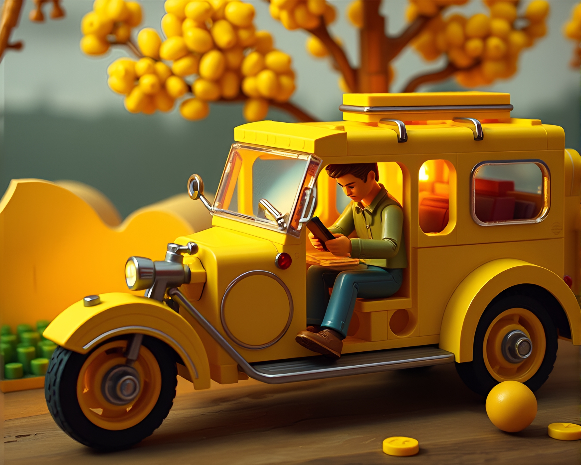 Bustling Stagecoach Journey Captured in Pixelated Splendor – free AI stock image