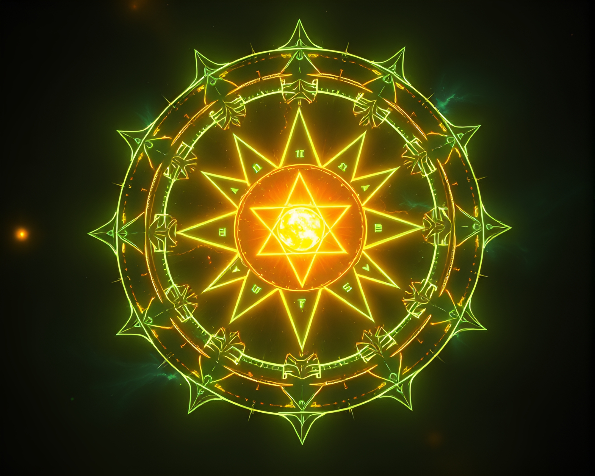 Ethereal Alchemical Sun Glares Illumination – free AI stock image