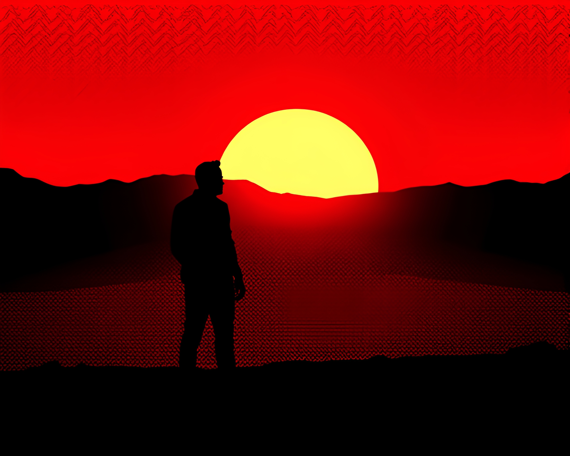 Vector Halftone Baguette in Backlit Silhouette – free AI stock image