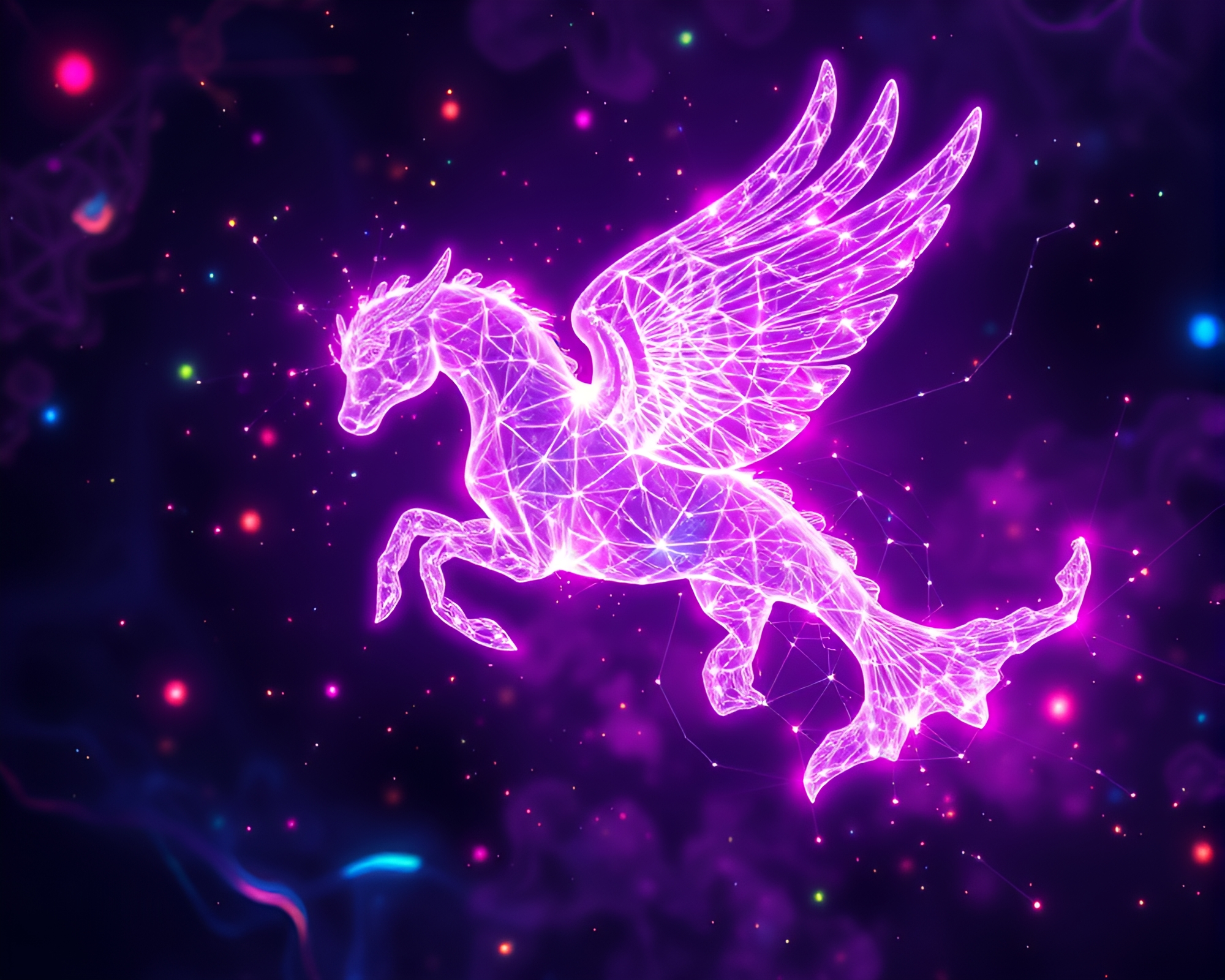 Intricate Chimera in Holographic Algorithmic Art – free AI stock image