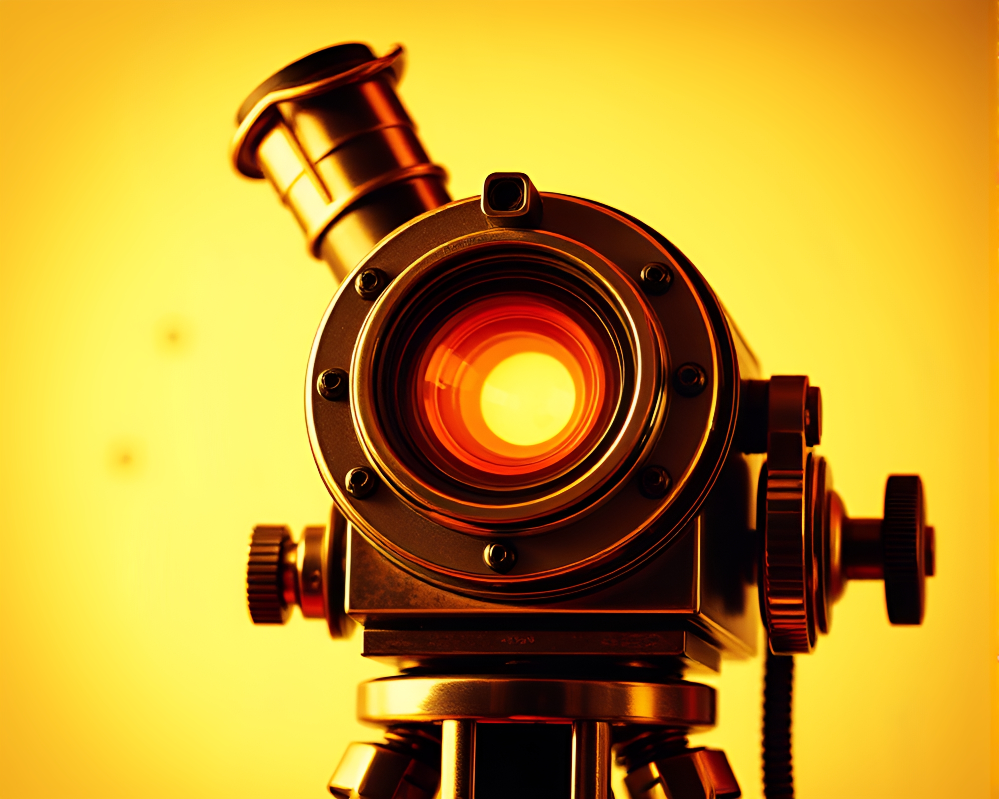 Vintage Cyberpunk Telescope Exploration Illustration – free AI stock image