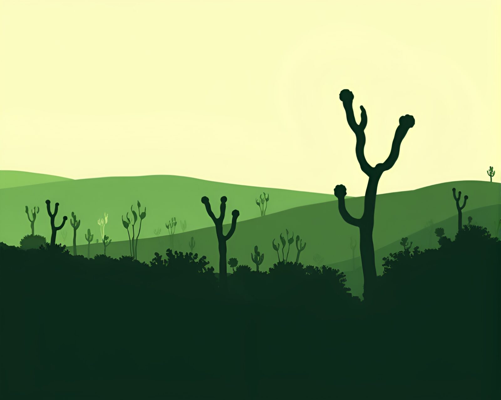 Illustration of mysterious desert mirage amidst mildew spots