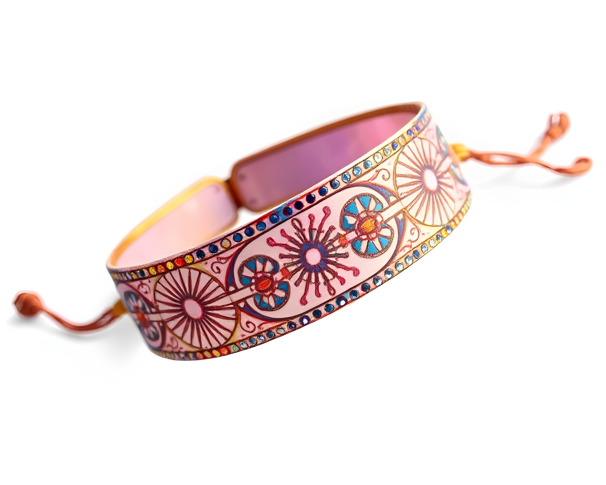 Intricate Watercolor Bracelet Weaves in Stop-Motion Beauty – free AI stock image