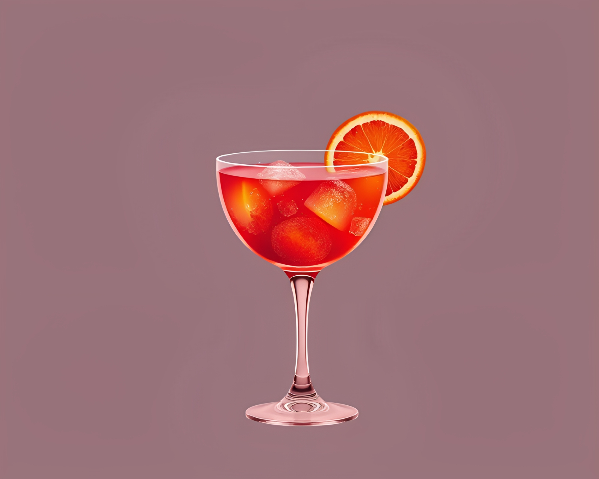 Minimalist Blood Orange Cocktail Earth Tone Grid Design – free AI stock image