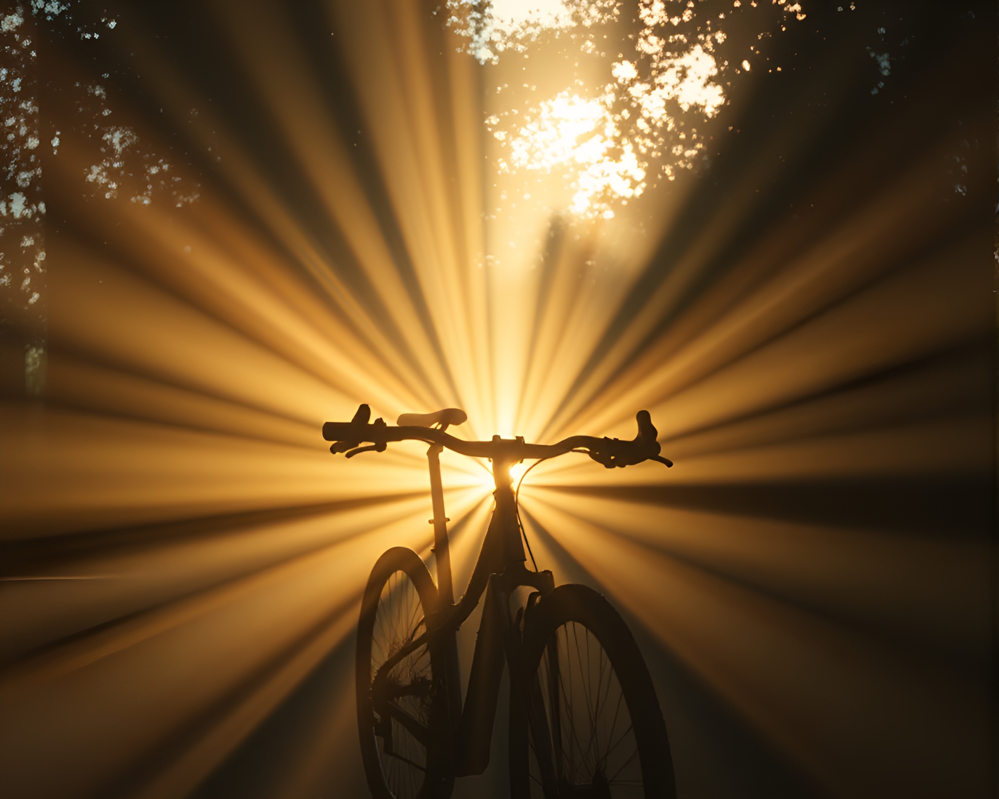 Sunlit Bicycle in Tight Crop Tri-Tone – free AI stock image
