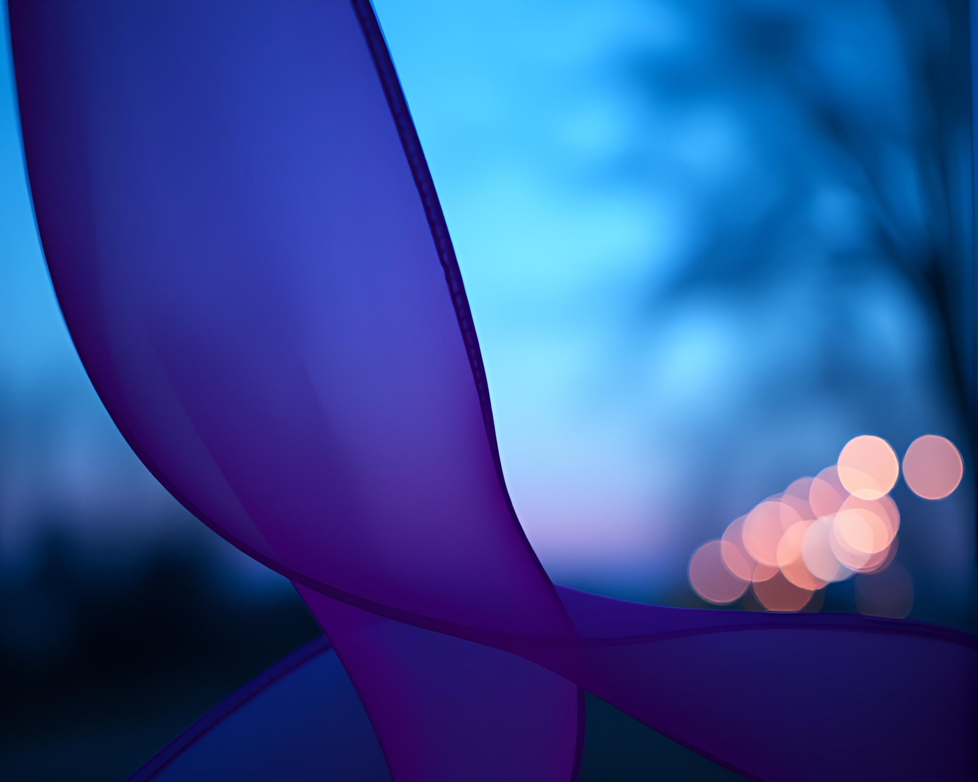 8-bit Satin Ribbon in Twilight Blue Hour – free AI stock image