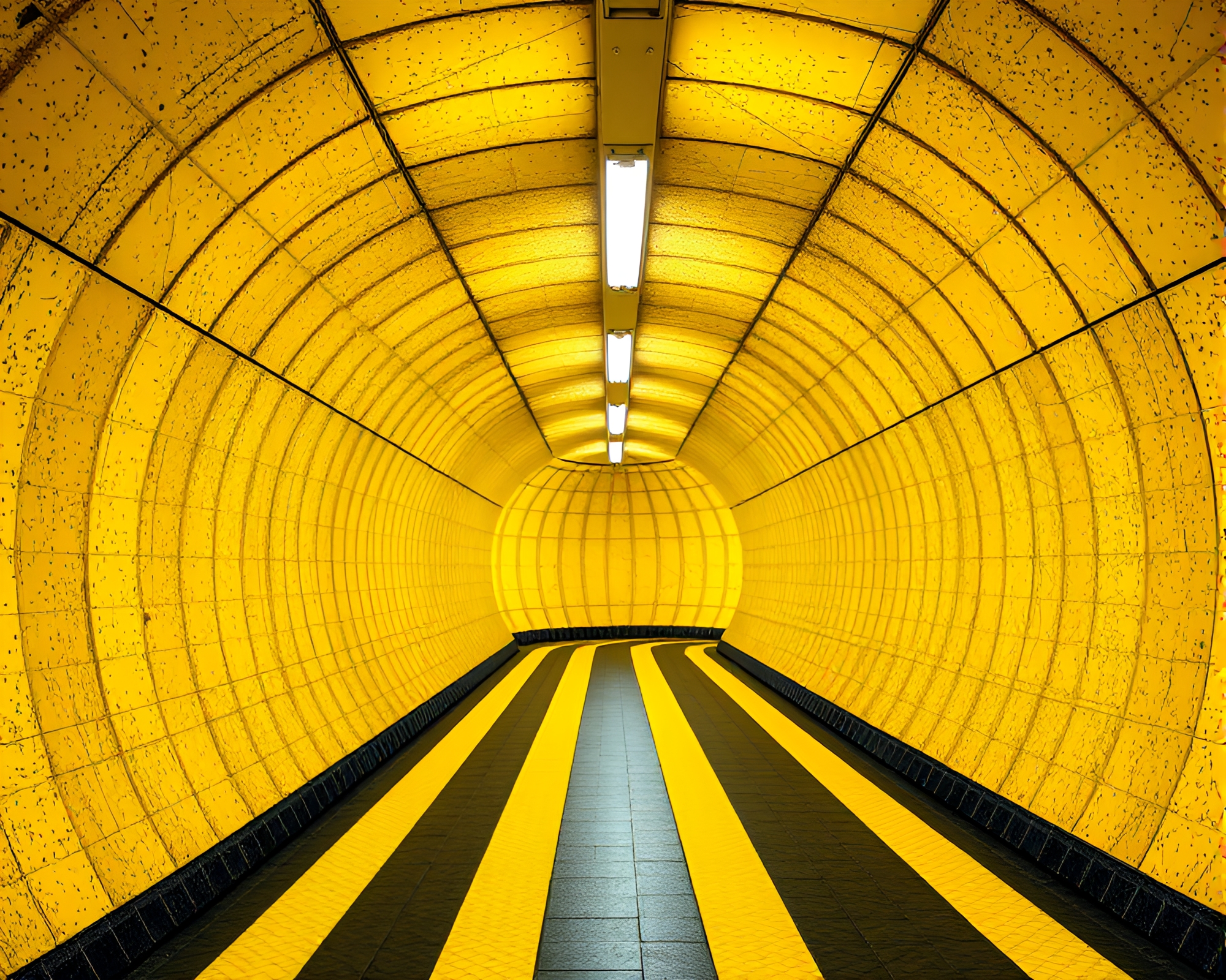 Mustard Yellow Bunker: Striped Simulation – free AI stock image