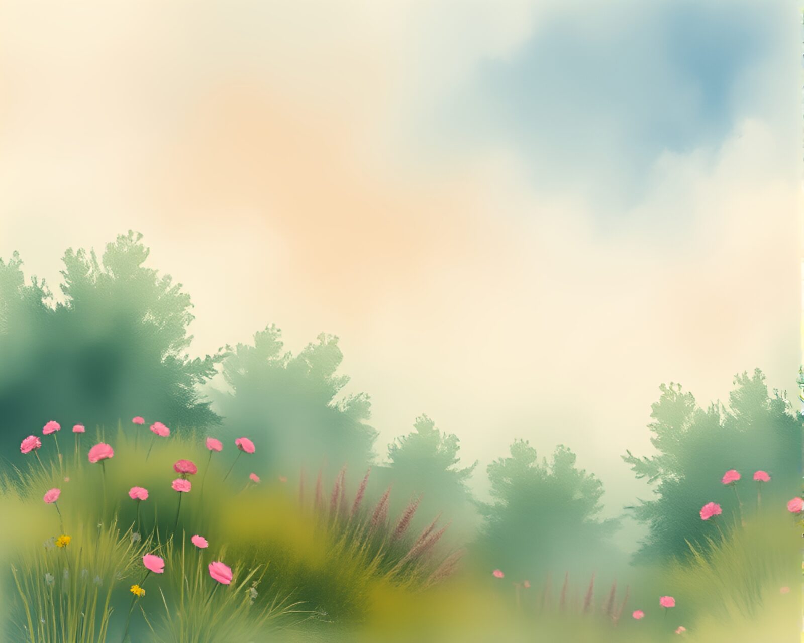 A dusky acid-toned garden under a starry night sky