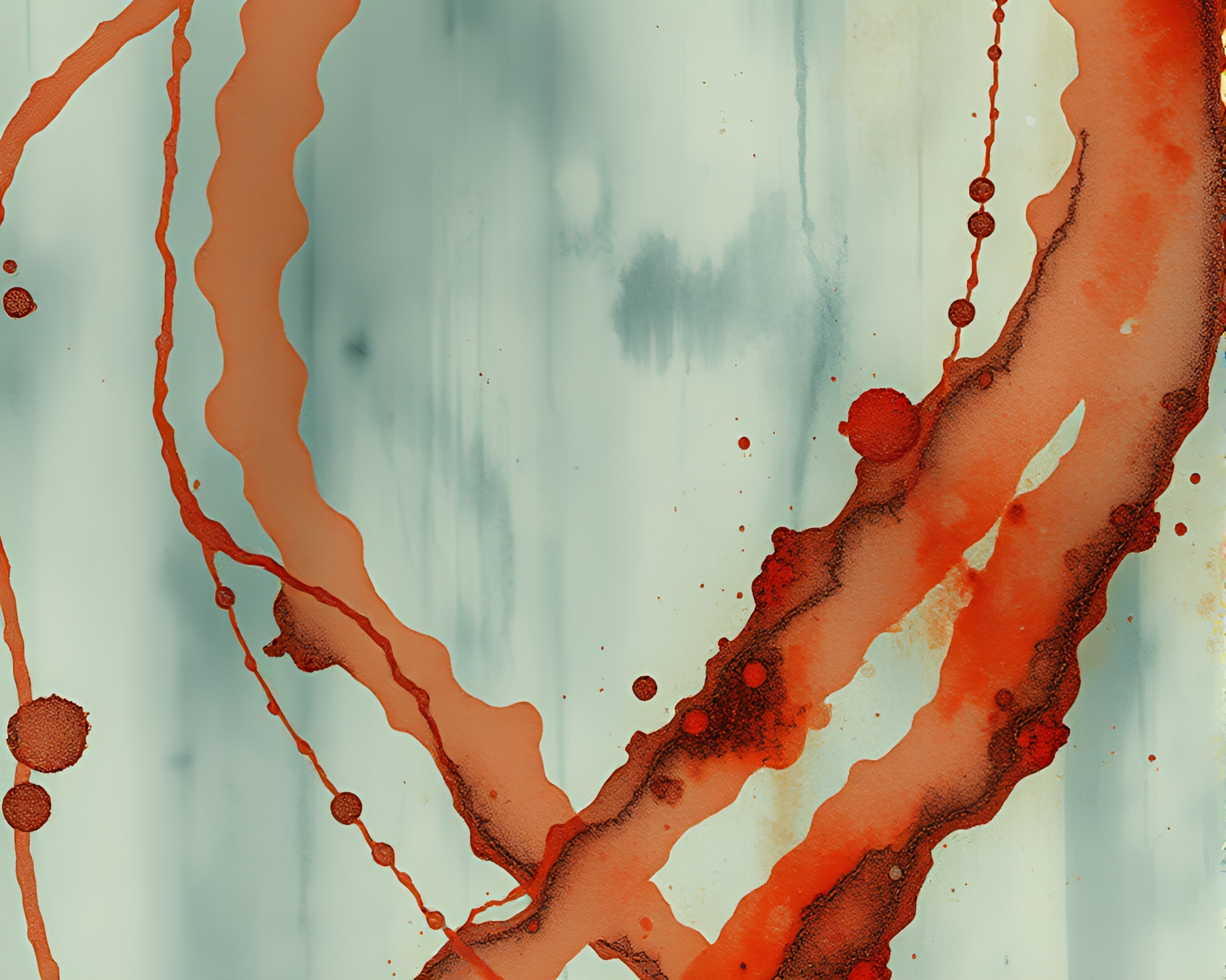 Ethereal Gothic Watercolor Art: Rust Stain Abyss – free AI stock image