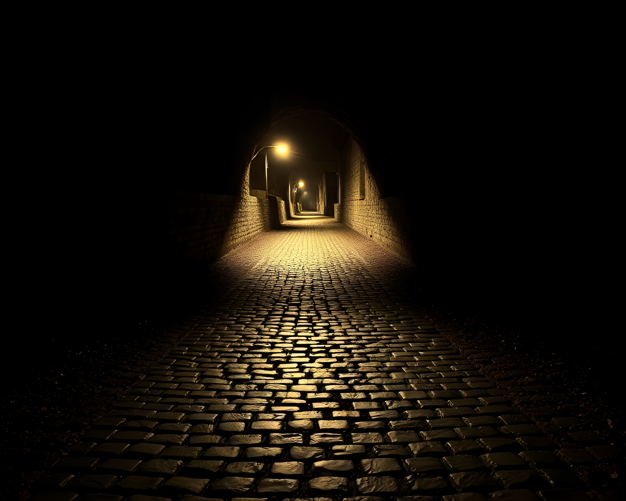 Golem Guardian on Mysterious Cobblestone Path – free AI stock image