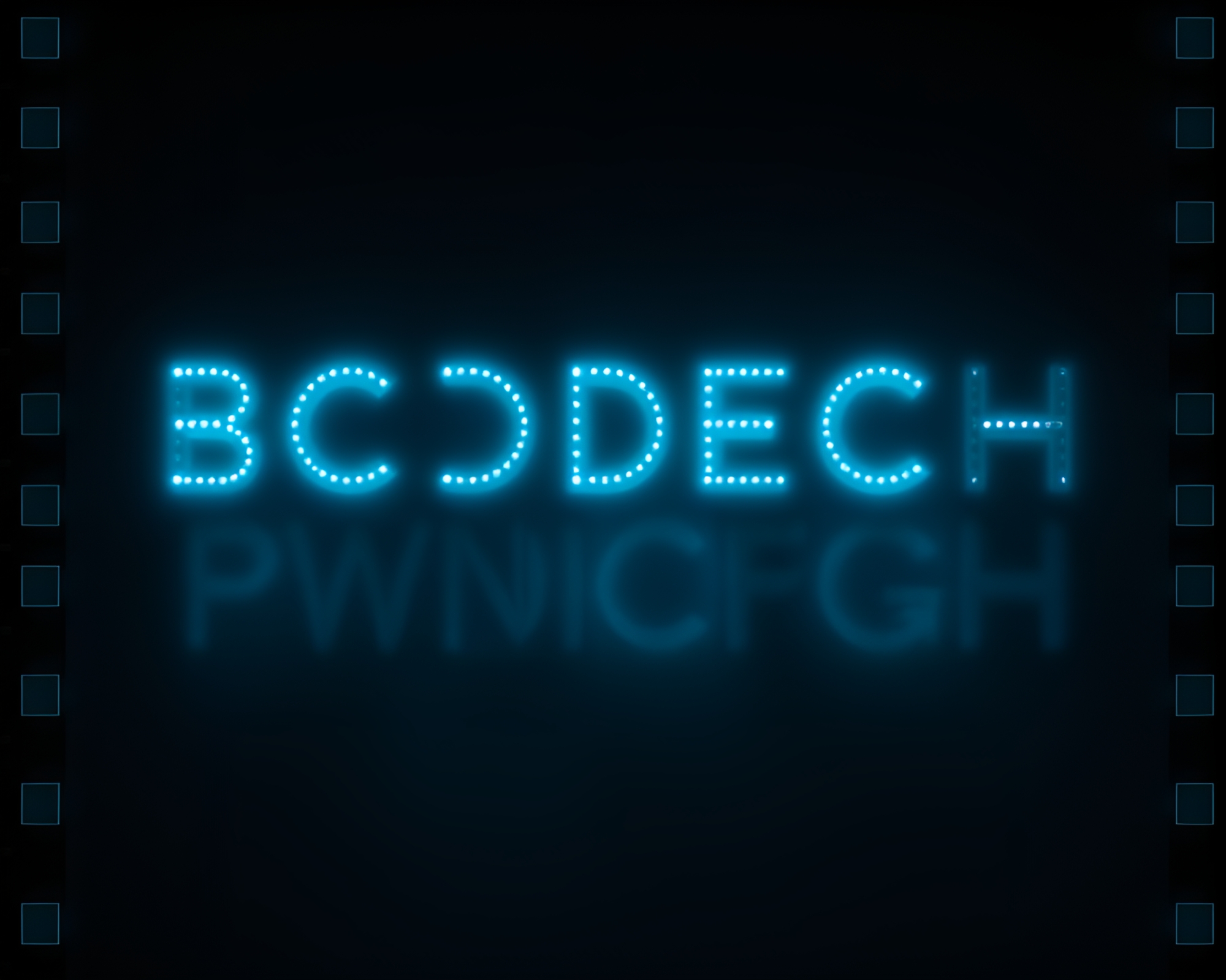 Runic Alphabet Illuminated Film Strip – free AI stock image