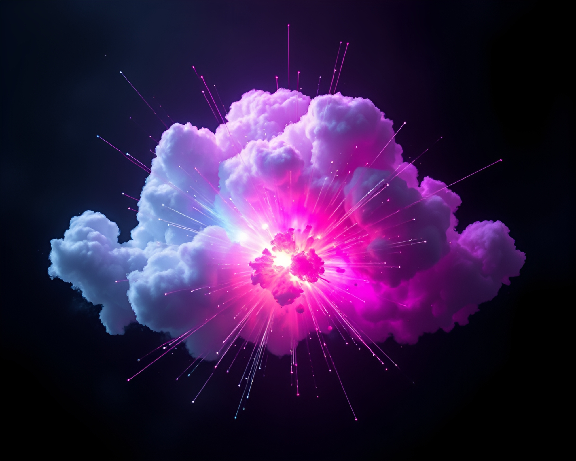 Vampire Queen amidst Explosive Starburst Wireframe – free AI stock image