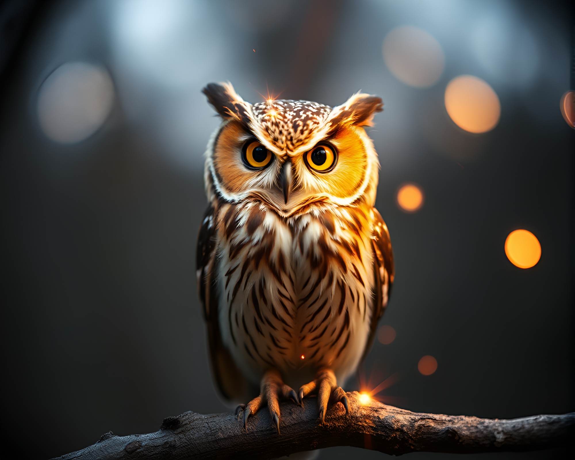 Enchanted Owl in Split Focus Photogrammetry – free AI stock image