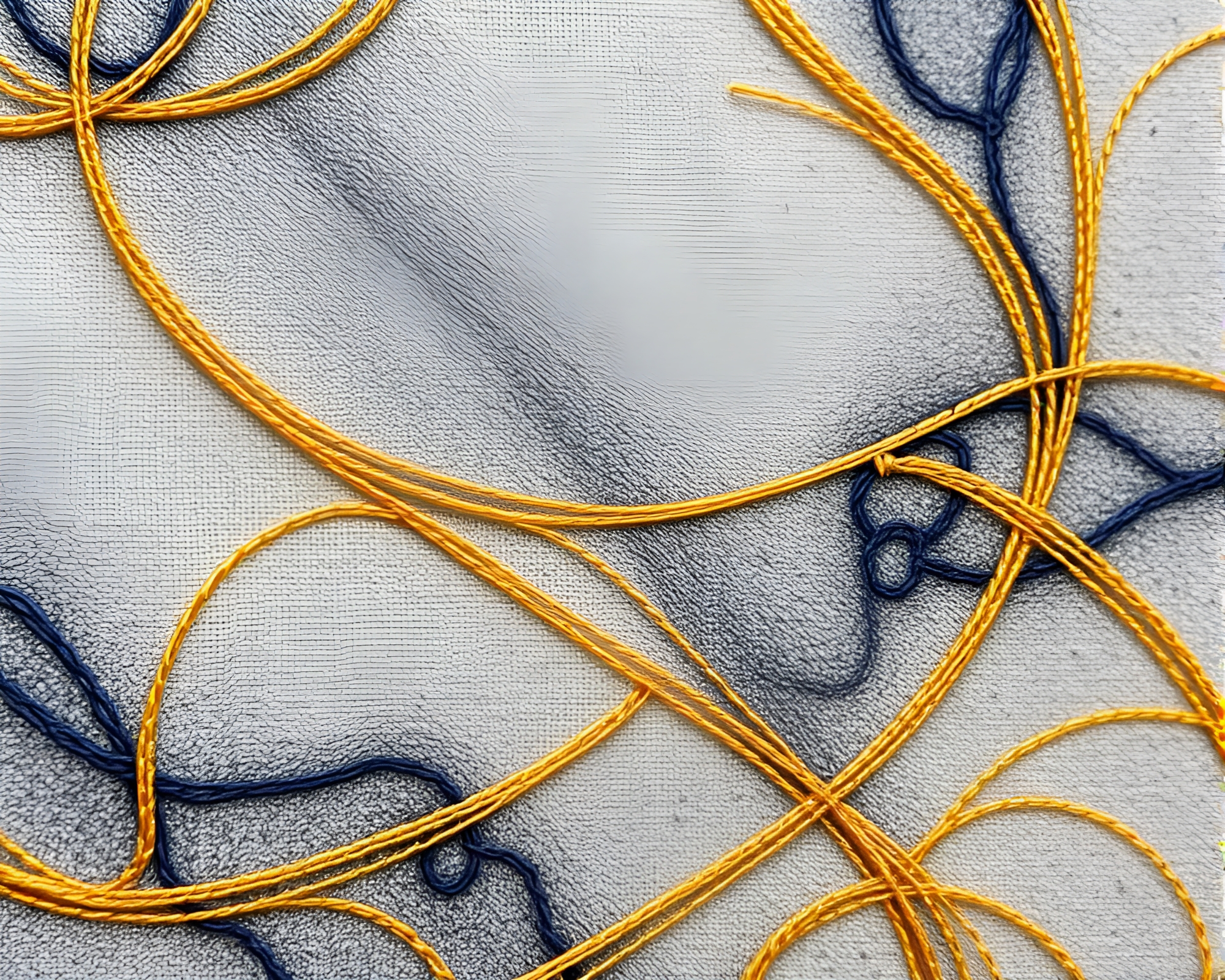 Embroidered Ley Lines: Savannah Golds Conté Crayon Drawing – free AI stock image